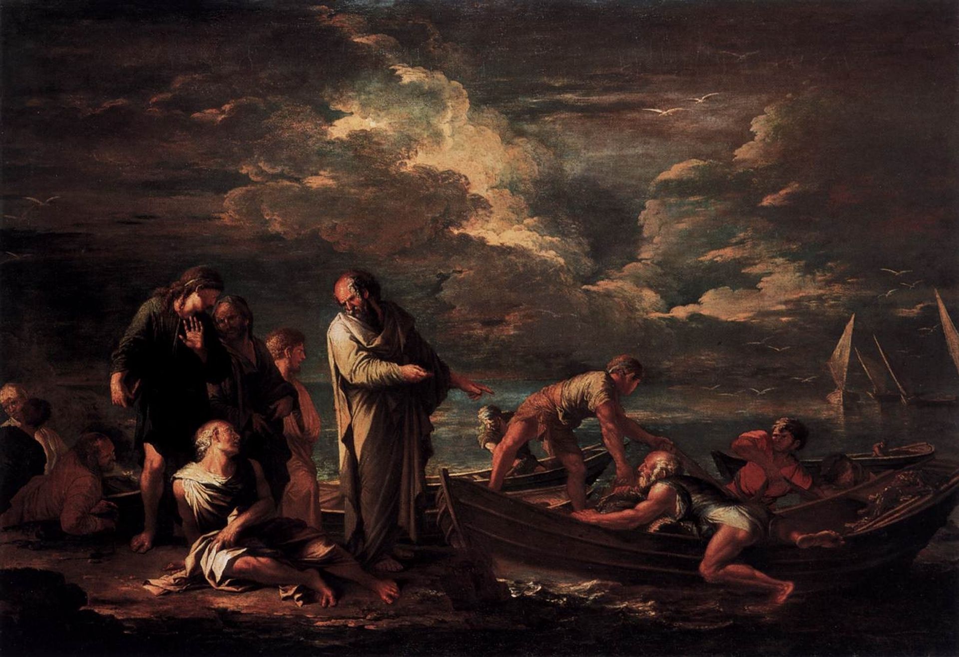 Pythagoras and the Fisherman by Salvator Rosa