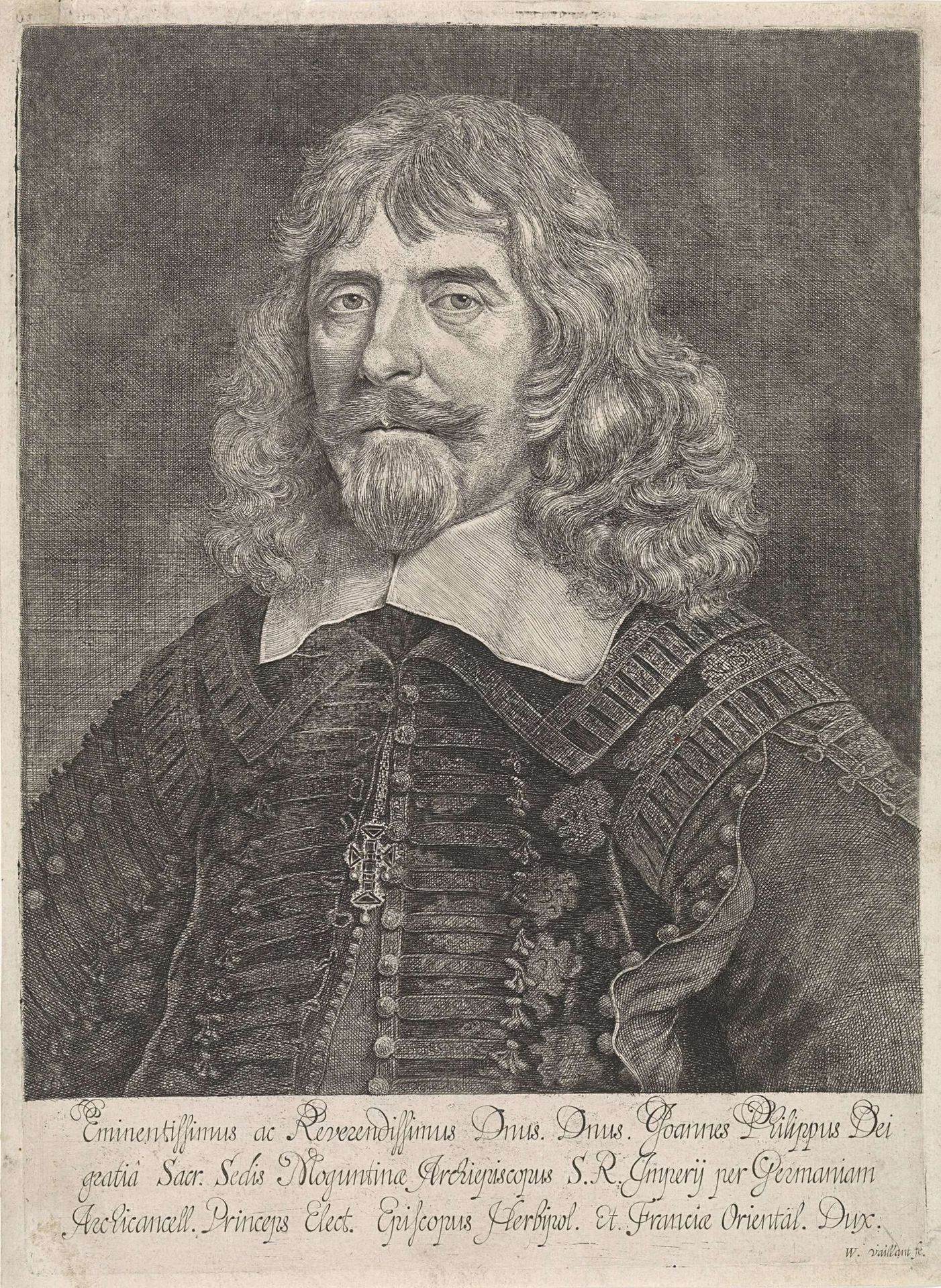 Portret van Johann Philipp von Schönborn, aartsbisschop van Mainz by Wallerant Vaillant