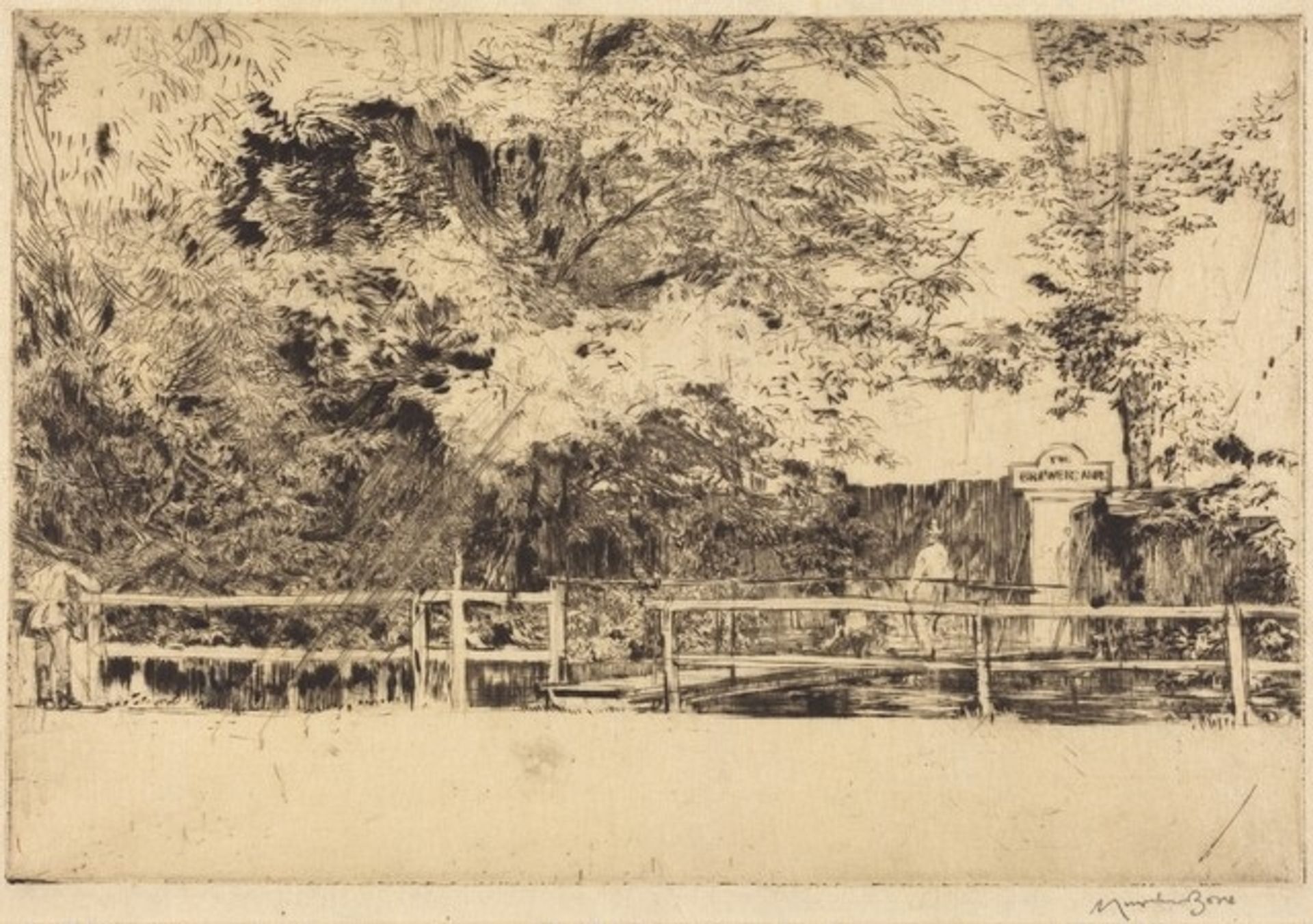 The Weirs, Winchester by Muirhead Bone
