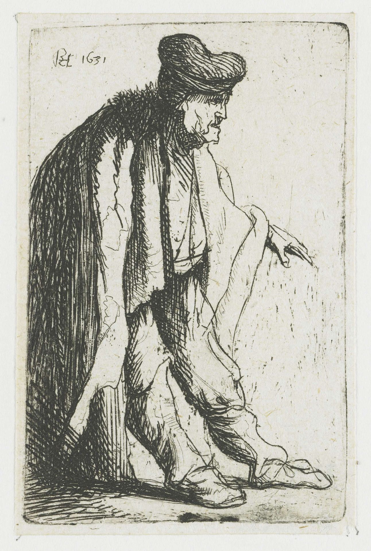 Beggar with his left hand extended by Rembrandt van Rijn
