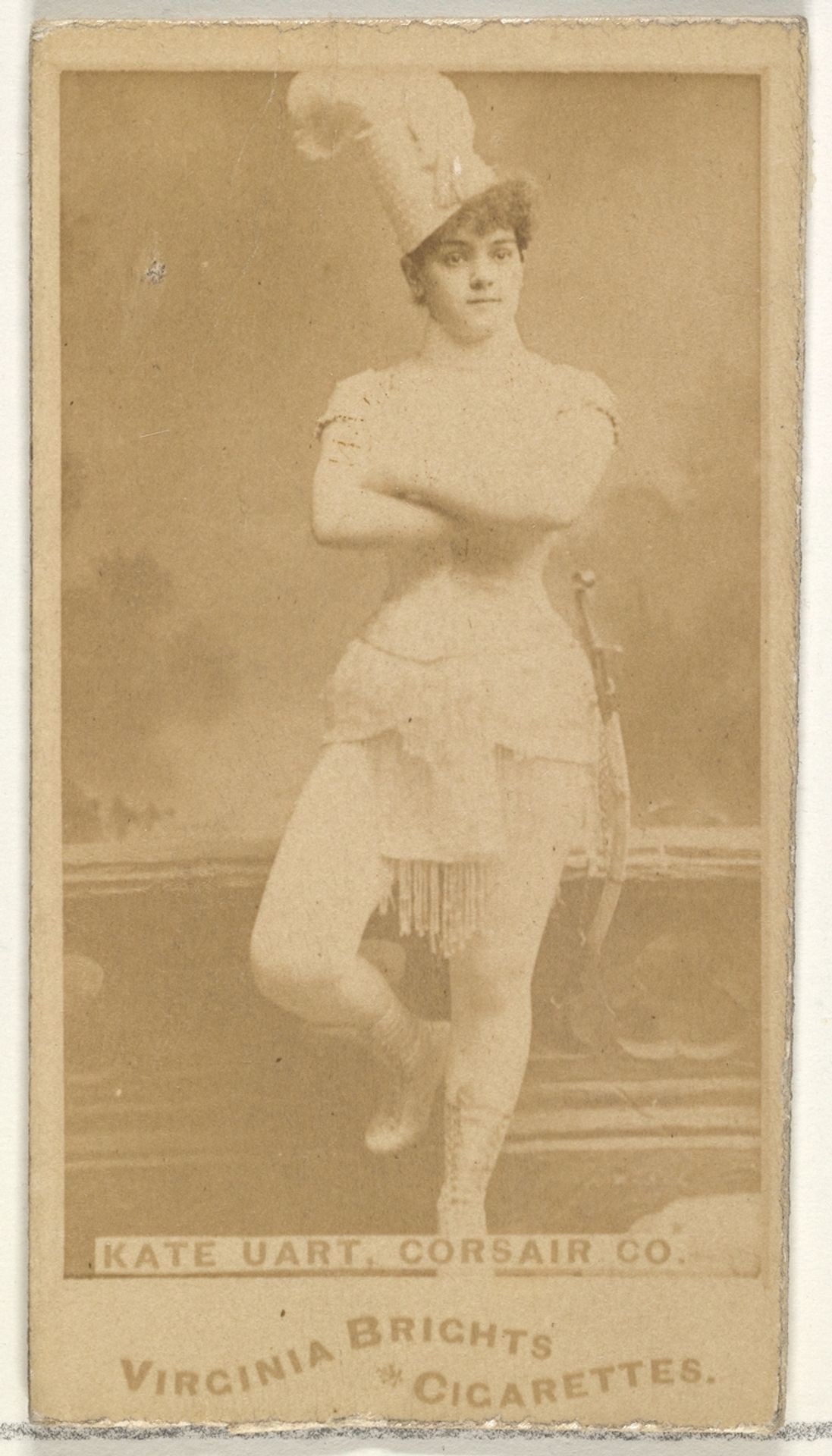 Kate Uart, Corsair Co., from the Actors and Actresses series (N45, Type 1) for Virginia Brights Cigarettes by Allen & Ginter