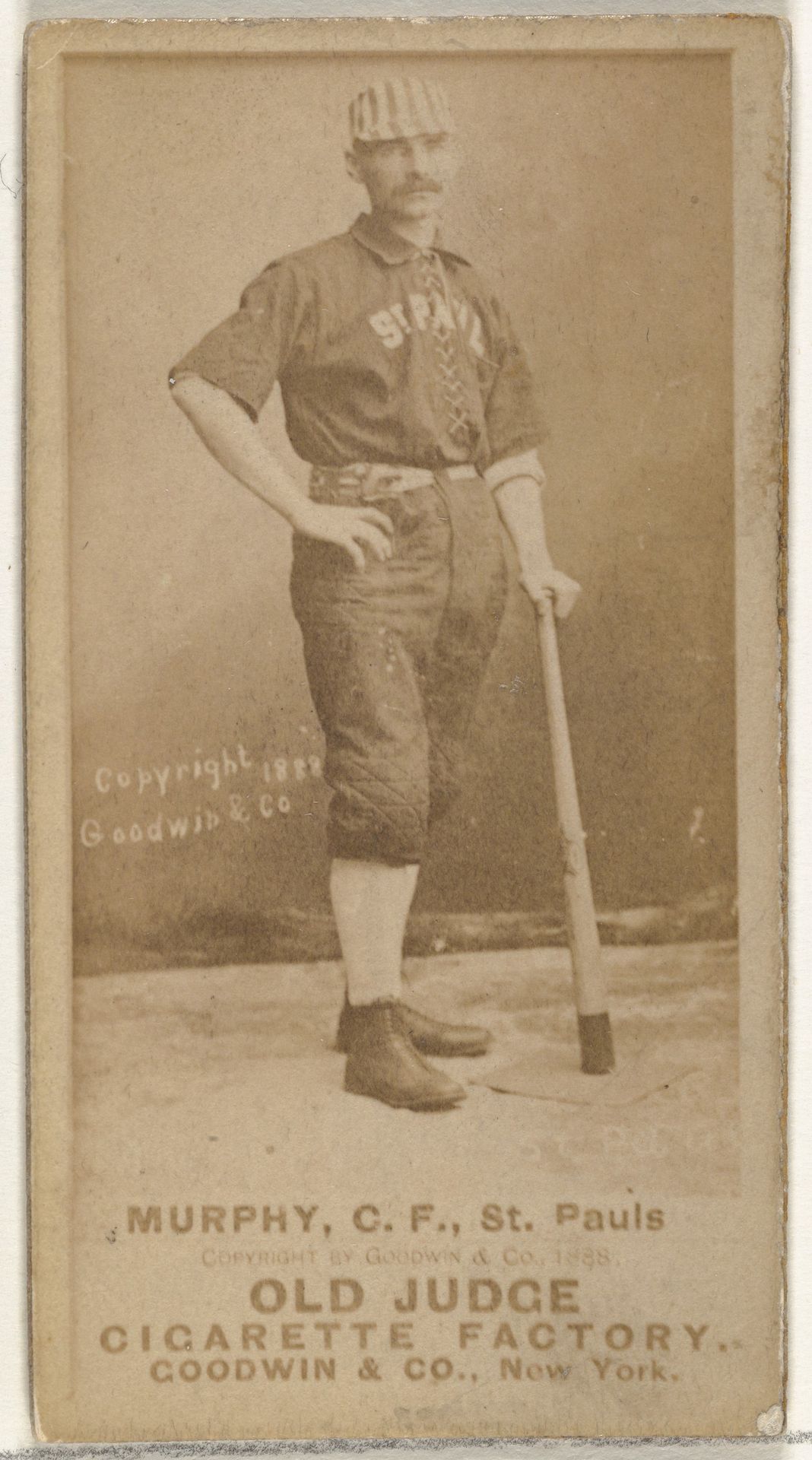 Patrick Lawrence "Larry" Murphy, Center Field, St. Paul Apostles, from the Old Judge series (N172) for Old Judge Cigarettes by Goodwin & Company