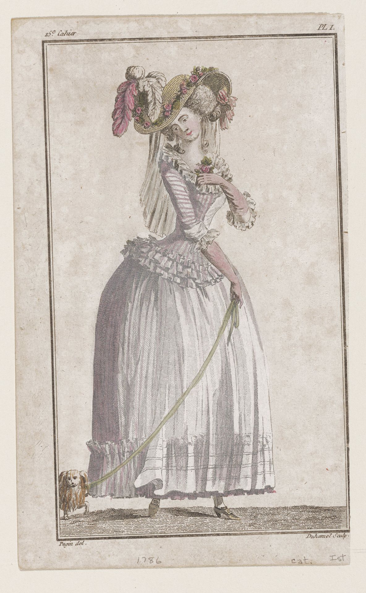 Plate I from Cabinet des Modes by A.B. Duhamel