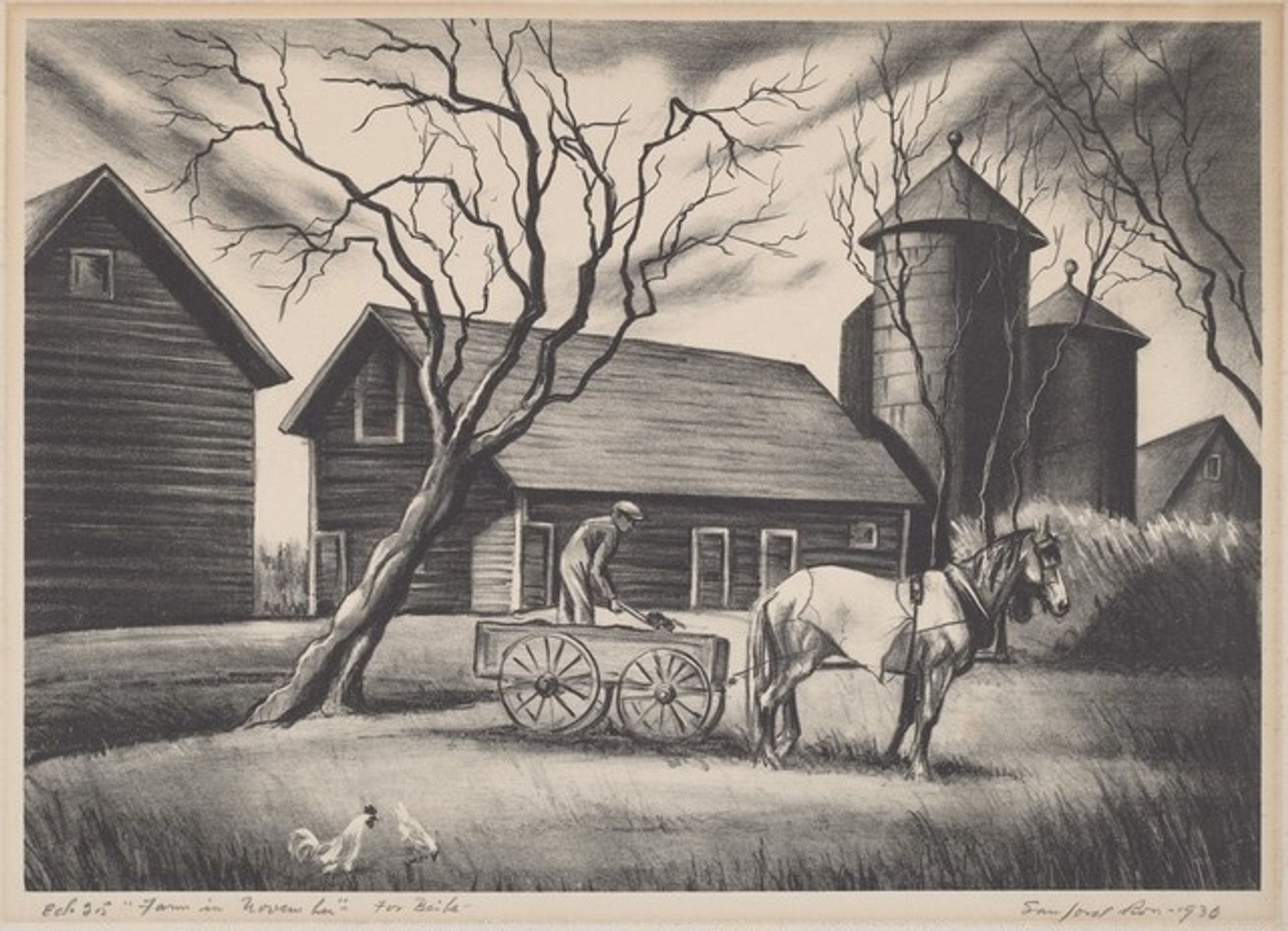 Farm in November by Pierre Sanford Ross