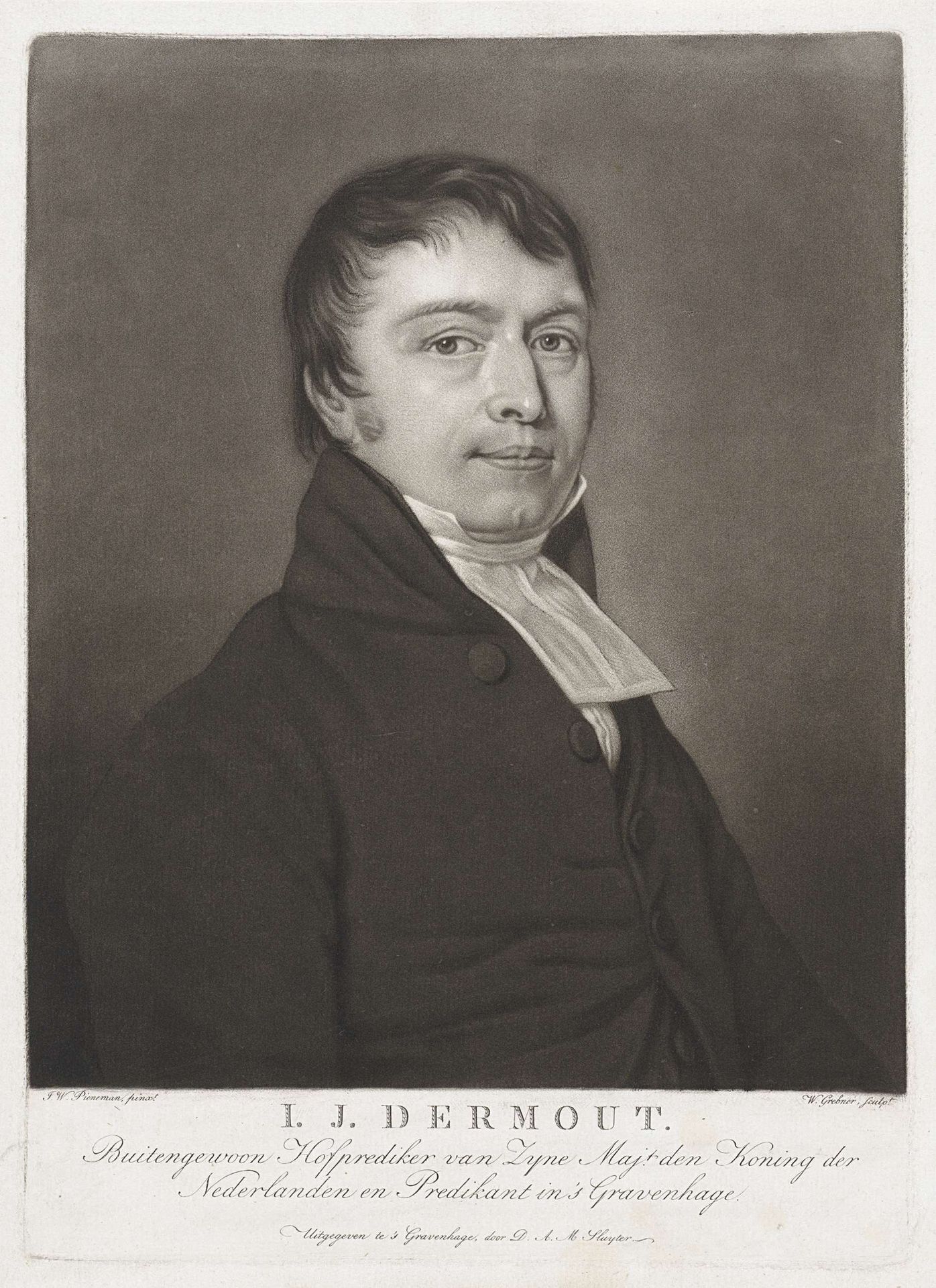 Portret van Isaac Johannes Dermout by Willem Grebner