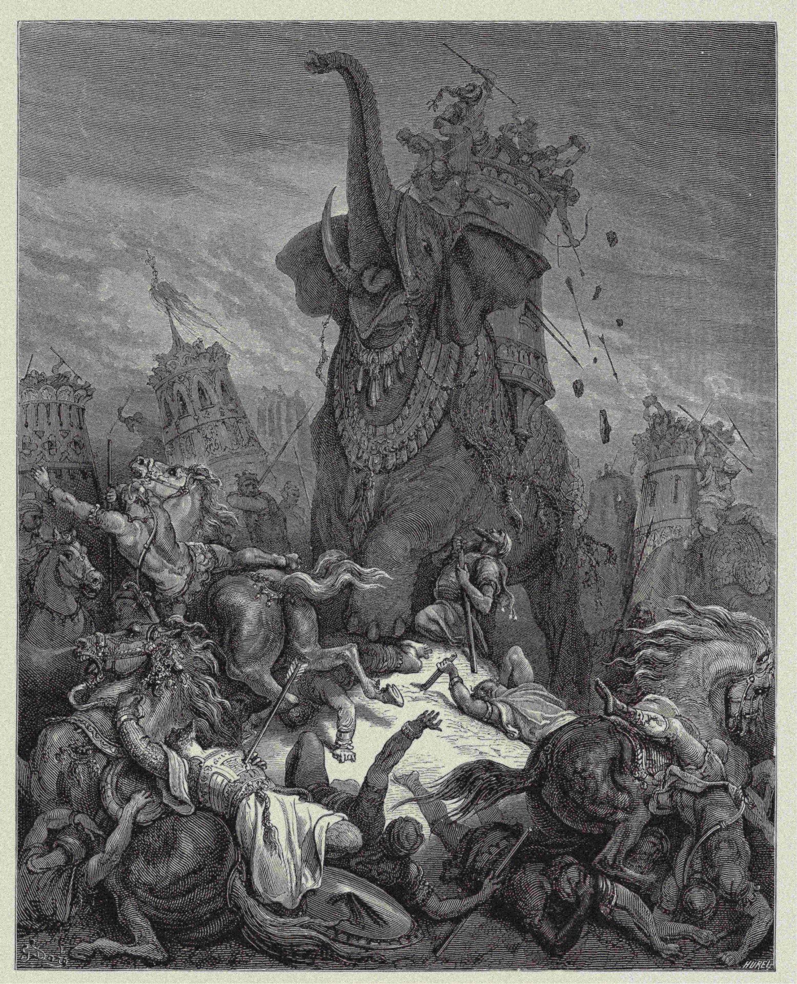 Death of Eleazer by Gustave Dore
