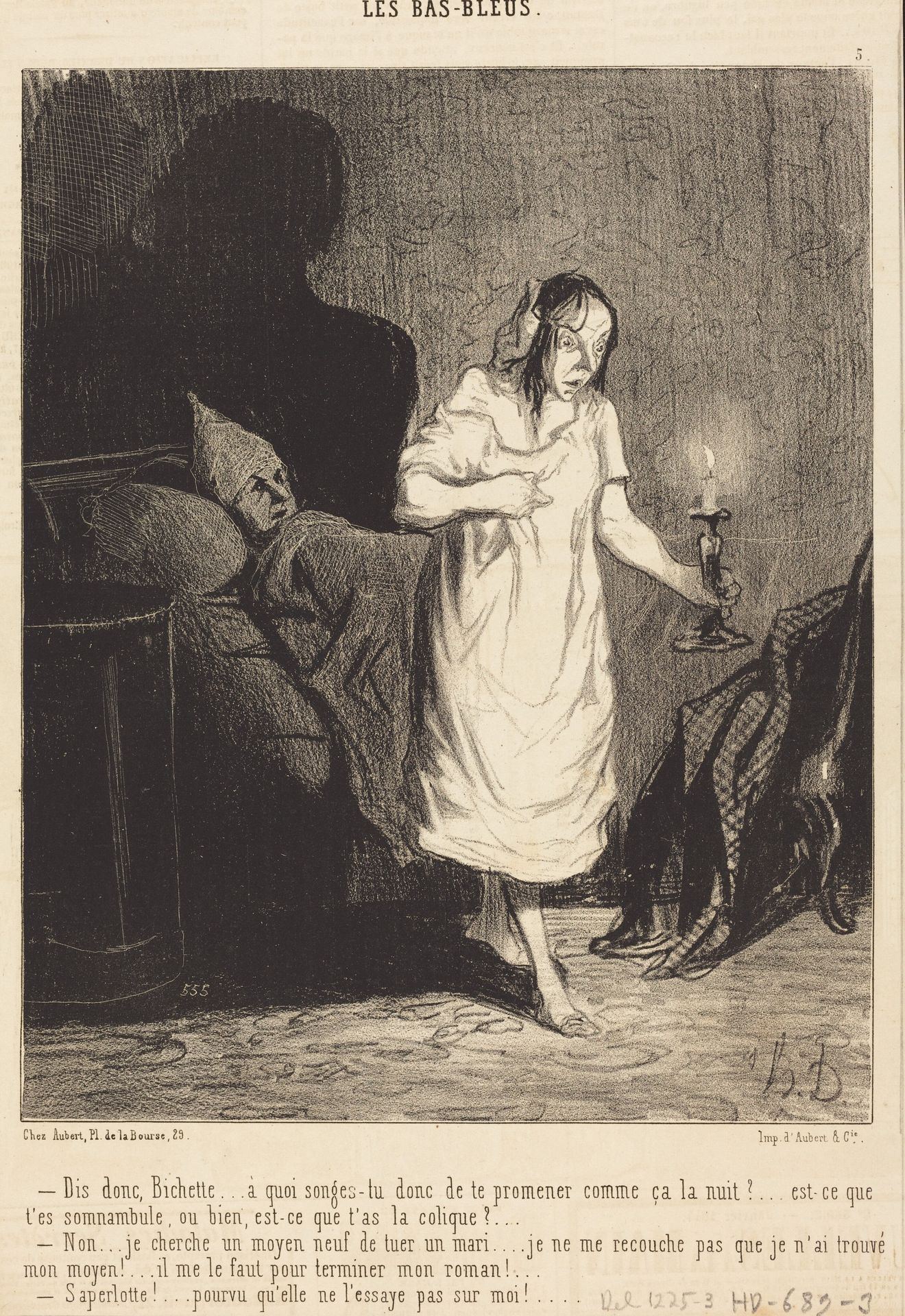 Dis donc, Bichette... a quoi songes-tu donc... by Honoré Daumier