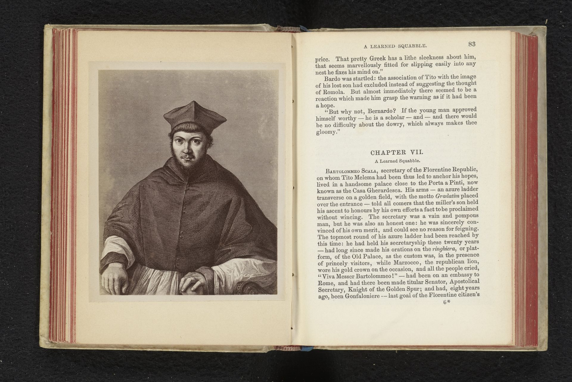 Fotoreproductie van een prent van een portret van een onbekende kardinaal, mogelijk naar een schilderij by Giacomo Brogi