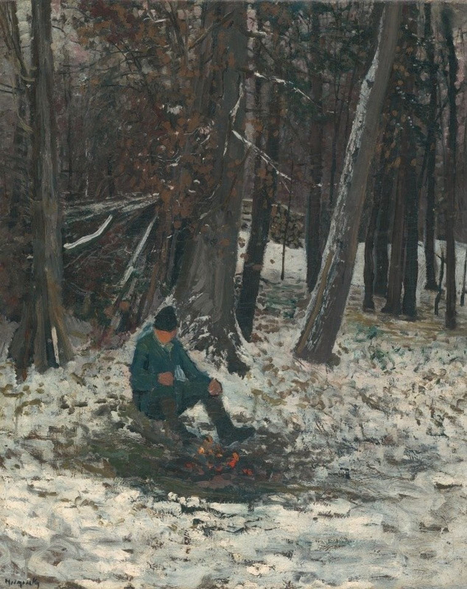 Woodcutter by Ladislav Mednyánszky