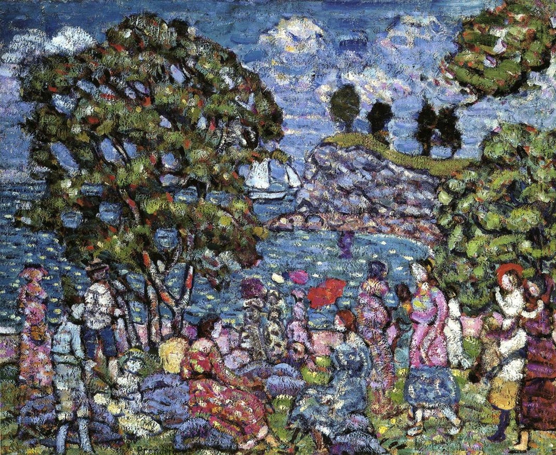 Cove with Figures by Maurice Prendergast