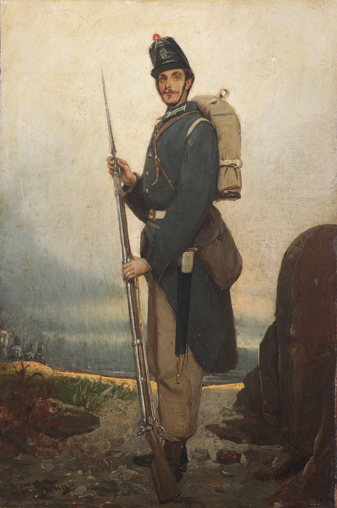 Figure of a soldier by Gerolamo Induno
