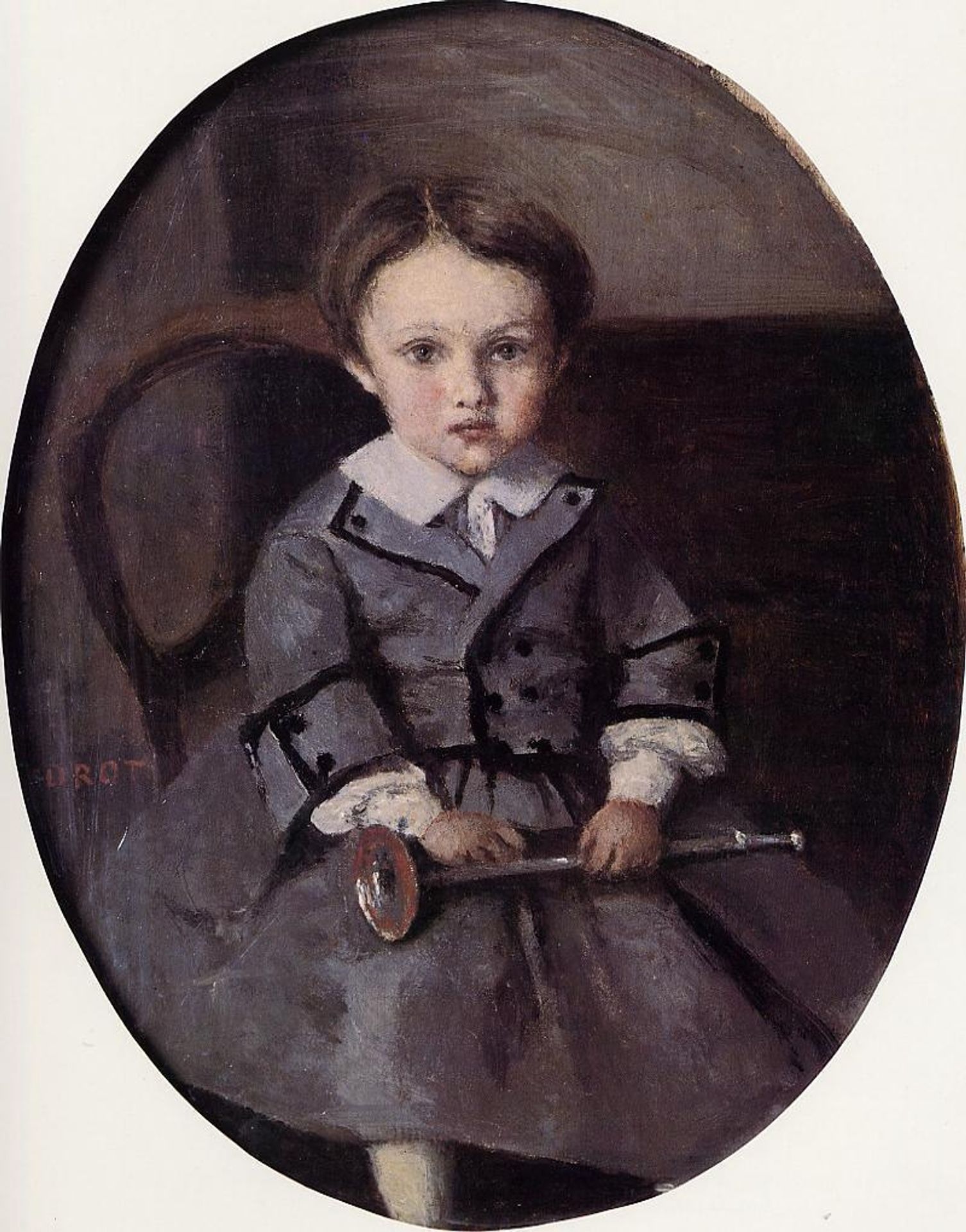 Maurice Robert as a Child by Camille Corot