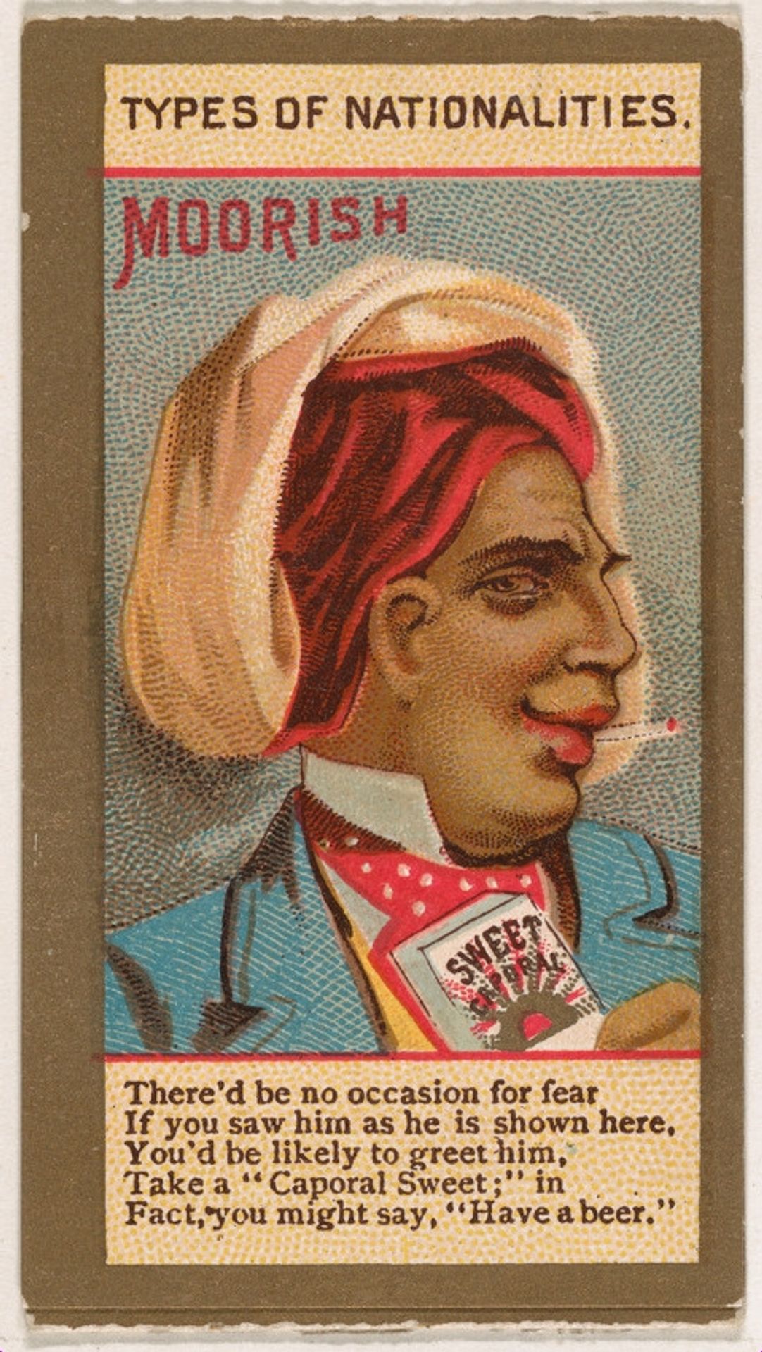 Moorish, from Types of Nationalities (N240) issued by Kinney Bros. by Kinney Brothers Tobacco Company