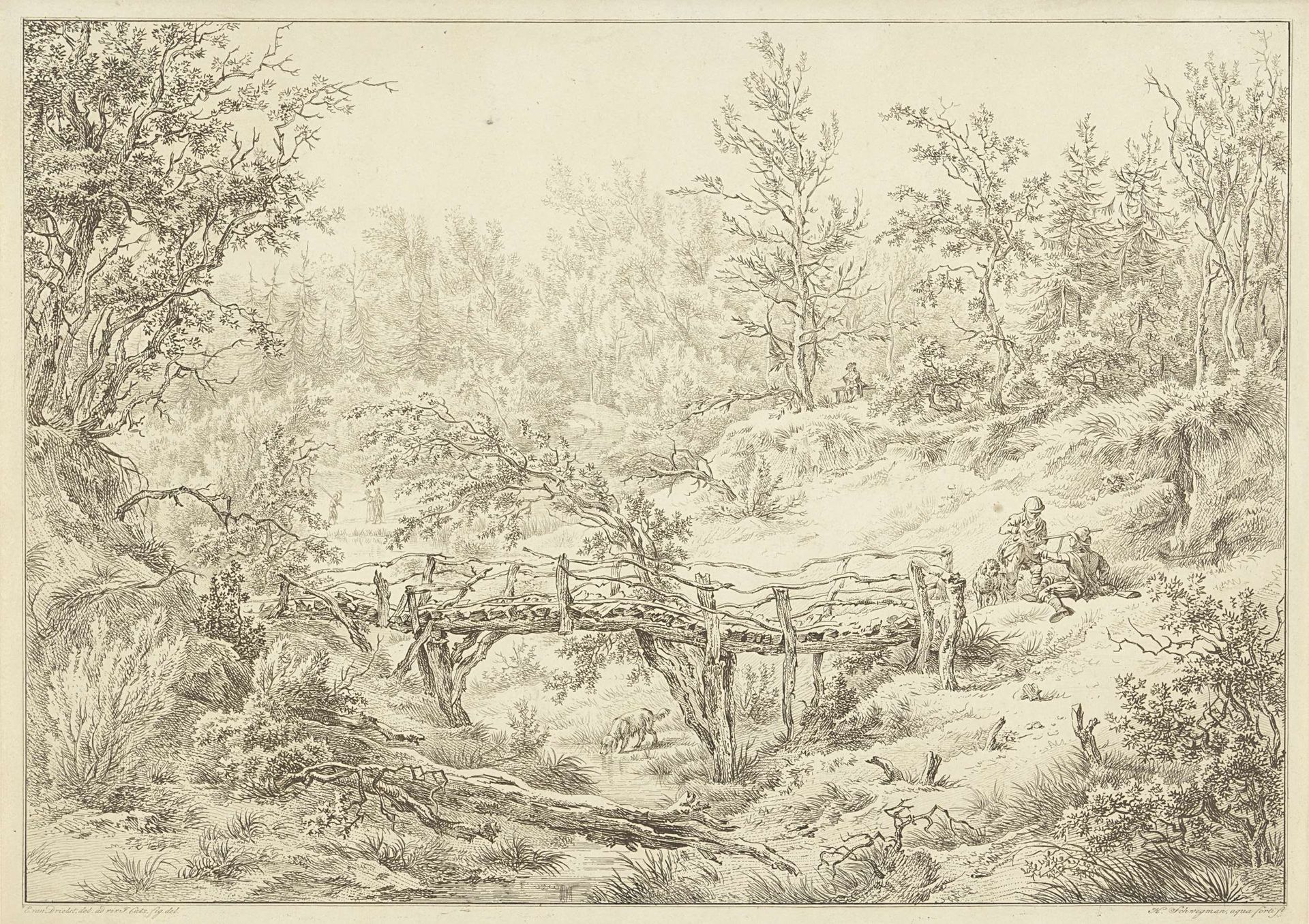 Zwitserse brug op landgoed Elswout bij Overveen by Hendrik Schwegman