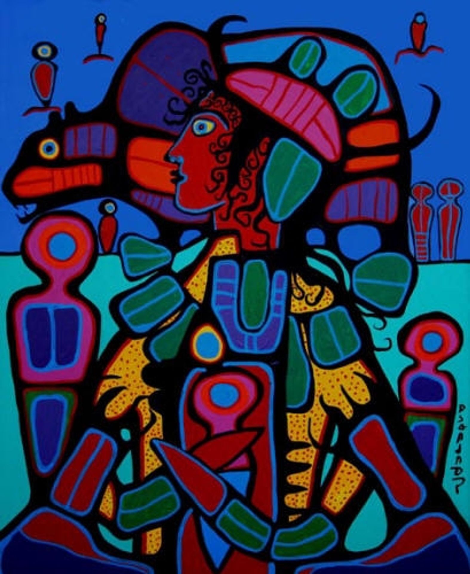 Bear Walker Society by Norval Morrisseau