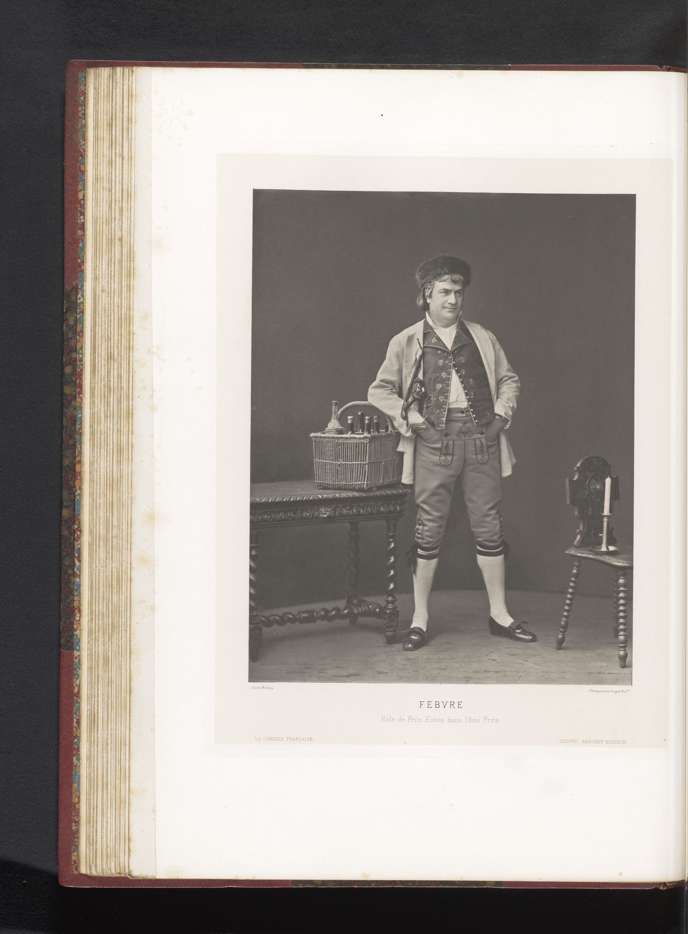 Portret van Alexandre-Frédéric Febvre in de rol van Fritz Robus in L'Ami Fritz by Anonymous