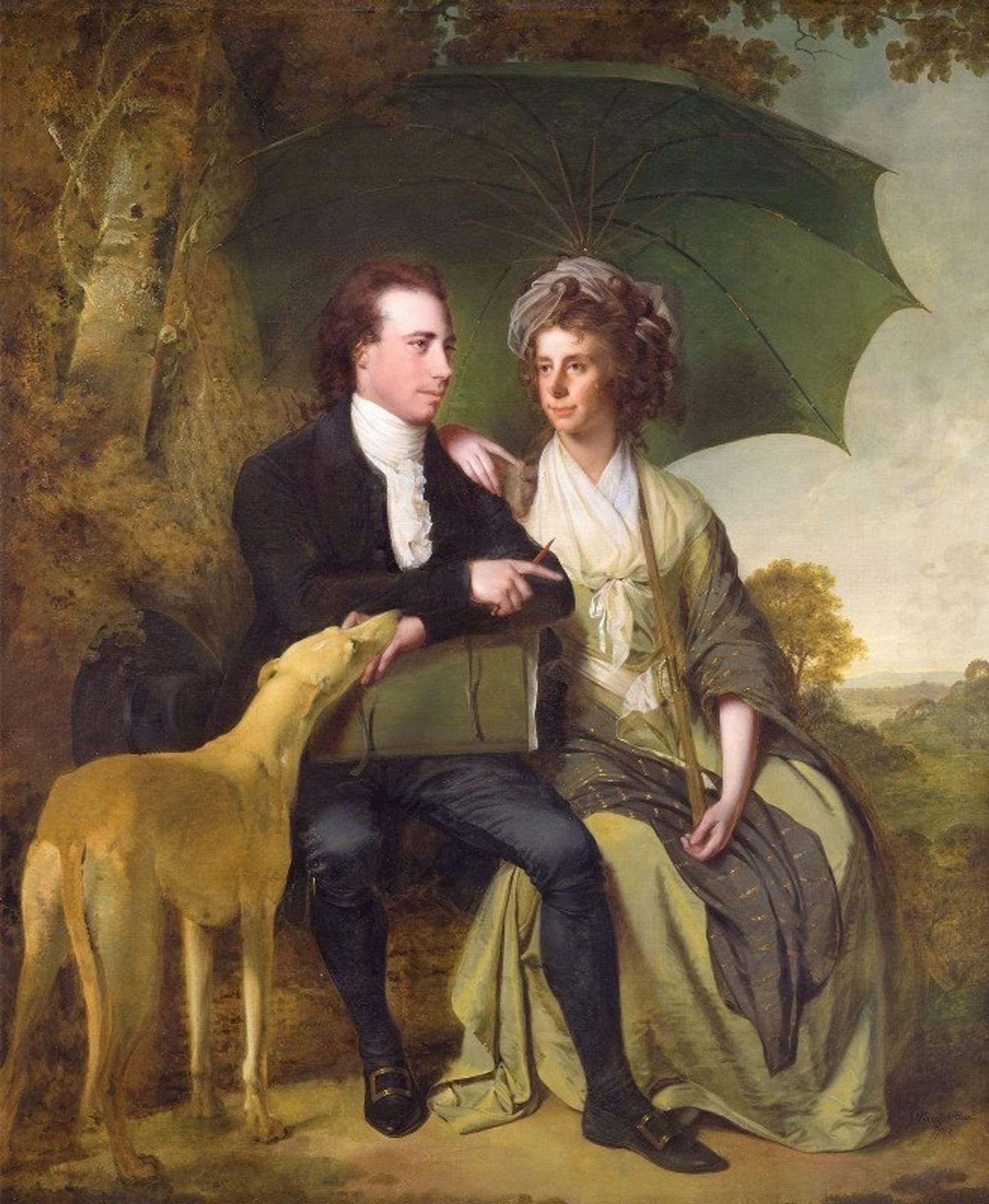 The Rev. And Mrs. Thomas Gisborne, Of Yoxhall Lodge, Leicestershire by Joseph Wright of Derby