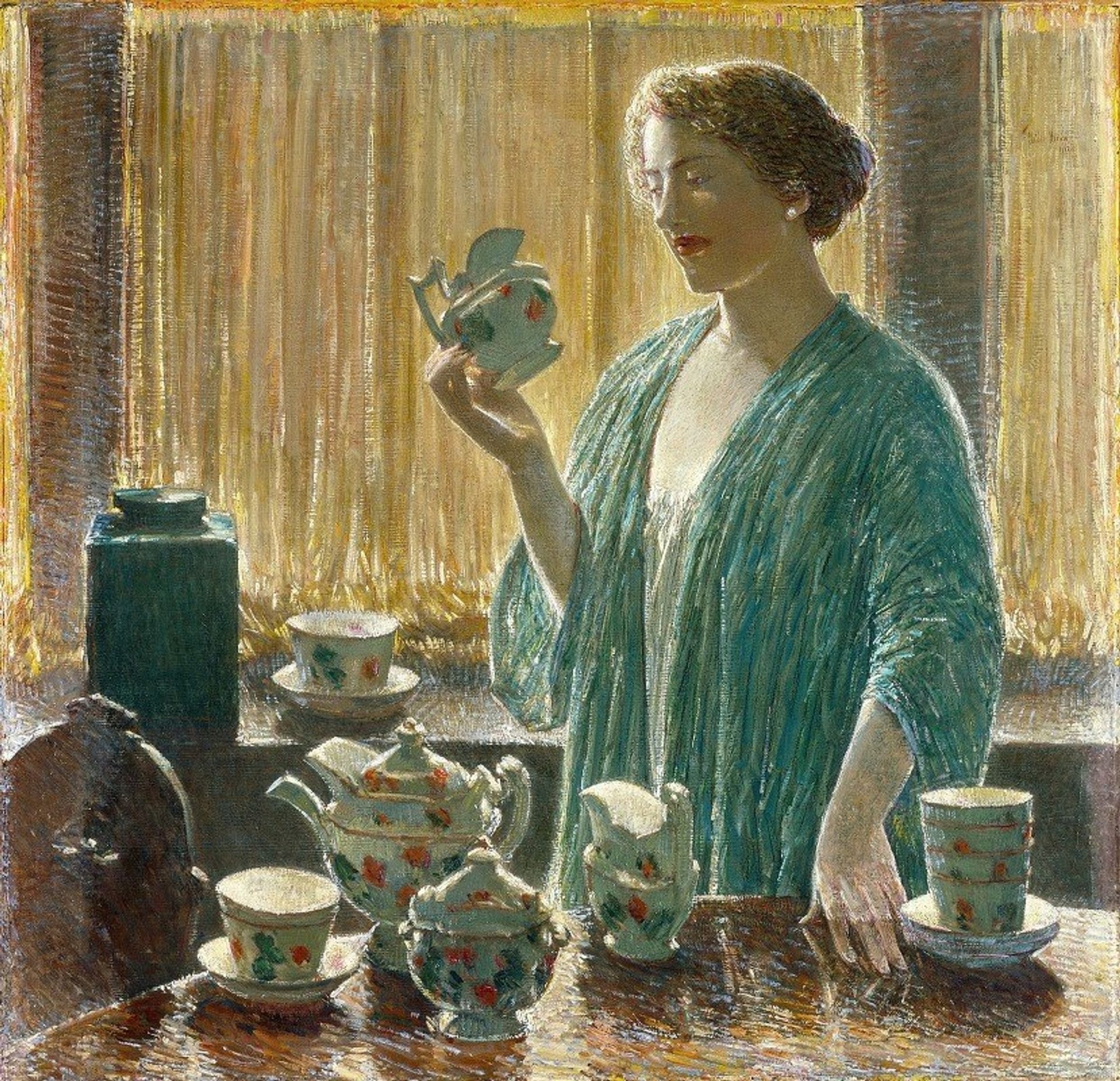 Strawberry Tea Set by Childe Hassam