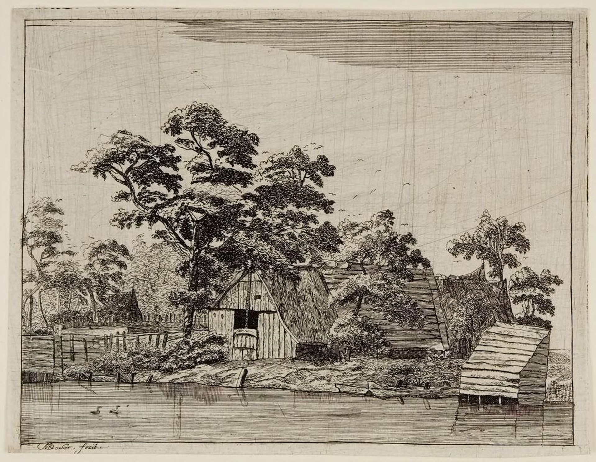 The Cottages at the Pond by Anna Maria de Koker