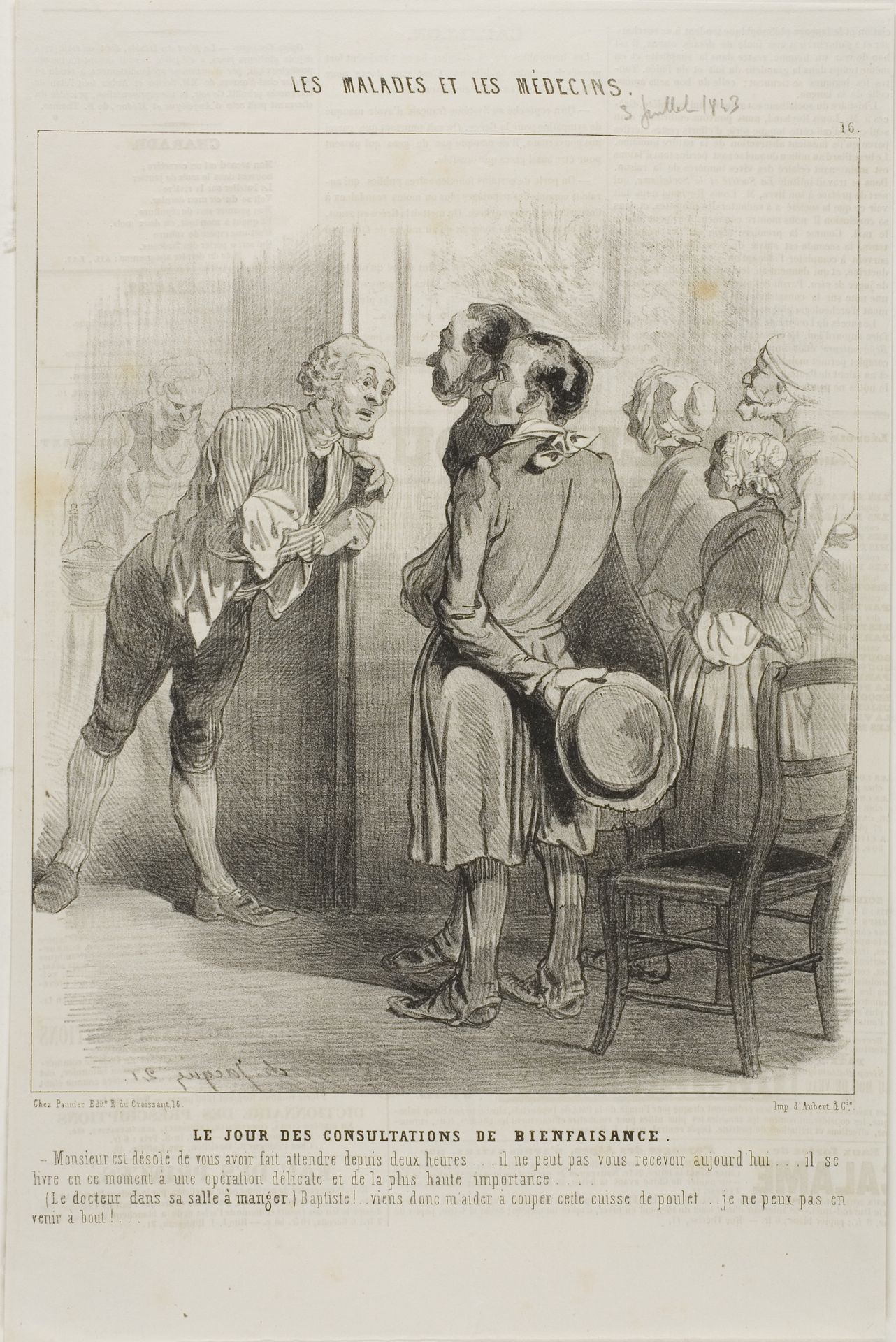 Free Doctor's Visit Day (plate 16) by Charles Jacque