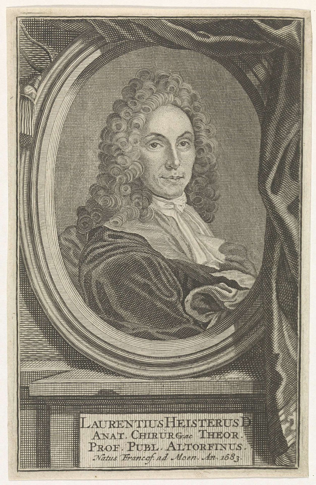 Portret van Lorenz Heister by Wouter Jongman