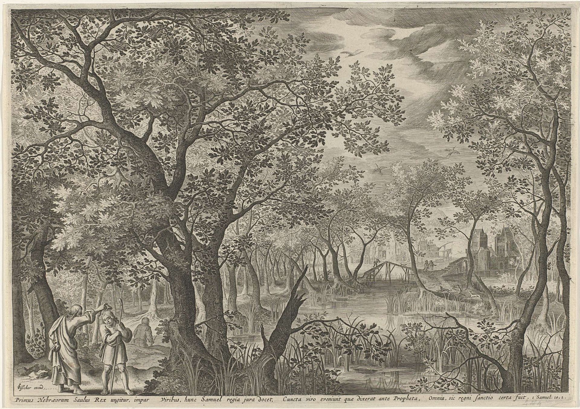 Samuël zalft Saul tot koning by Jan van Londerseel