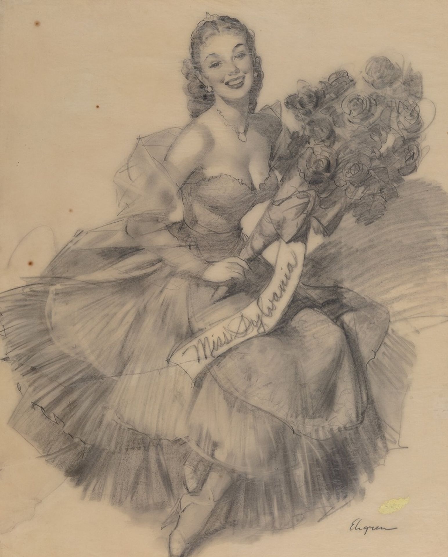 Miss Sylvania study by Gil Elvgren