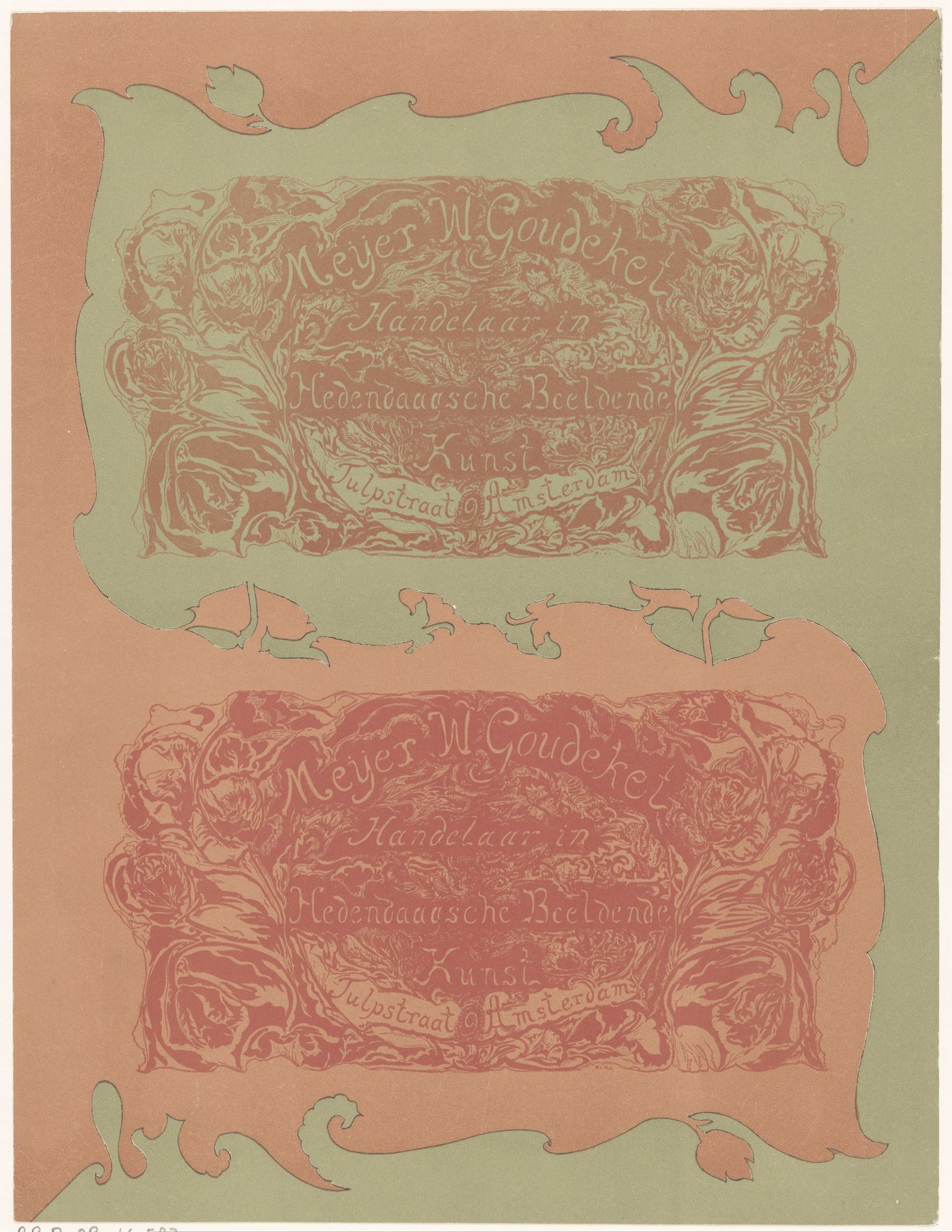 Advertentie van kunsthandelaar Meijer W. Goudeket by Theo Colenbrander