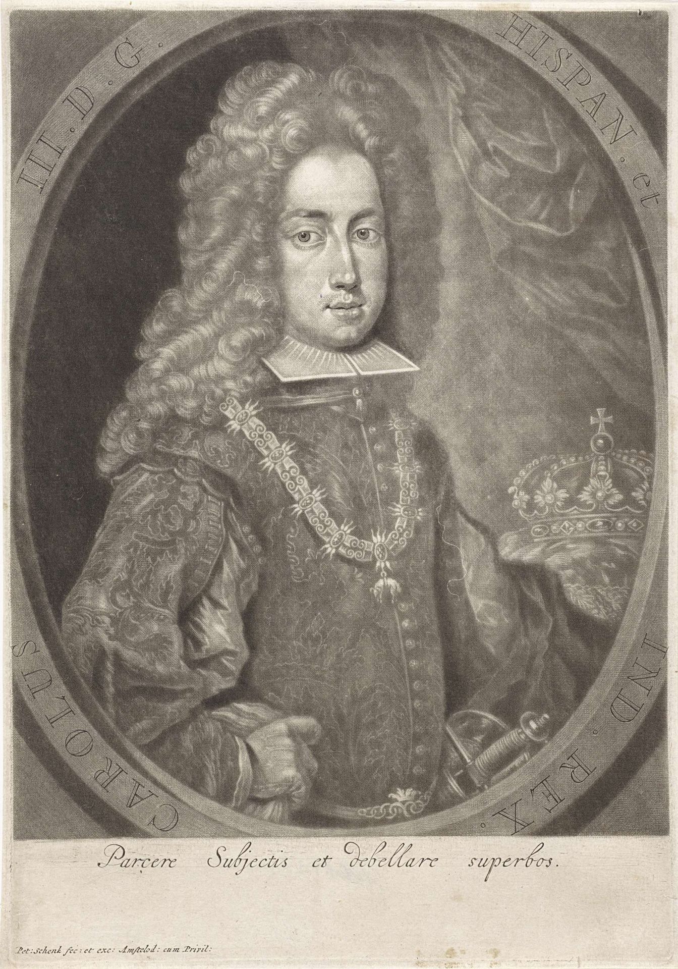 Portret Karel VI, Duits keizer by Pieter Schenk