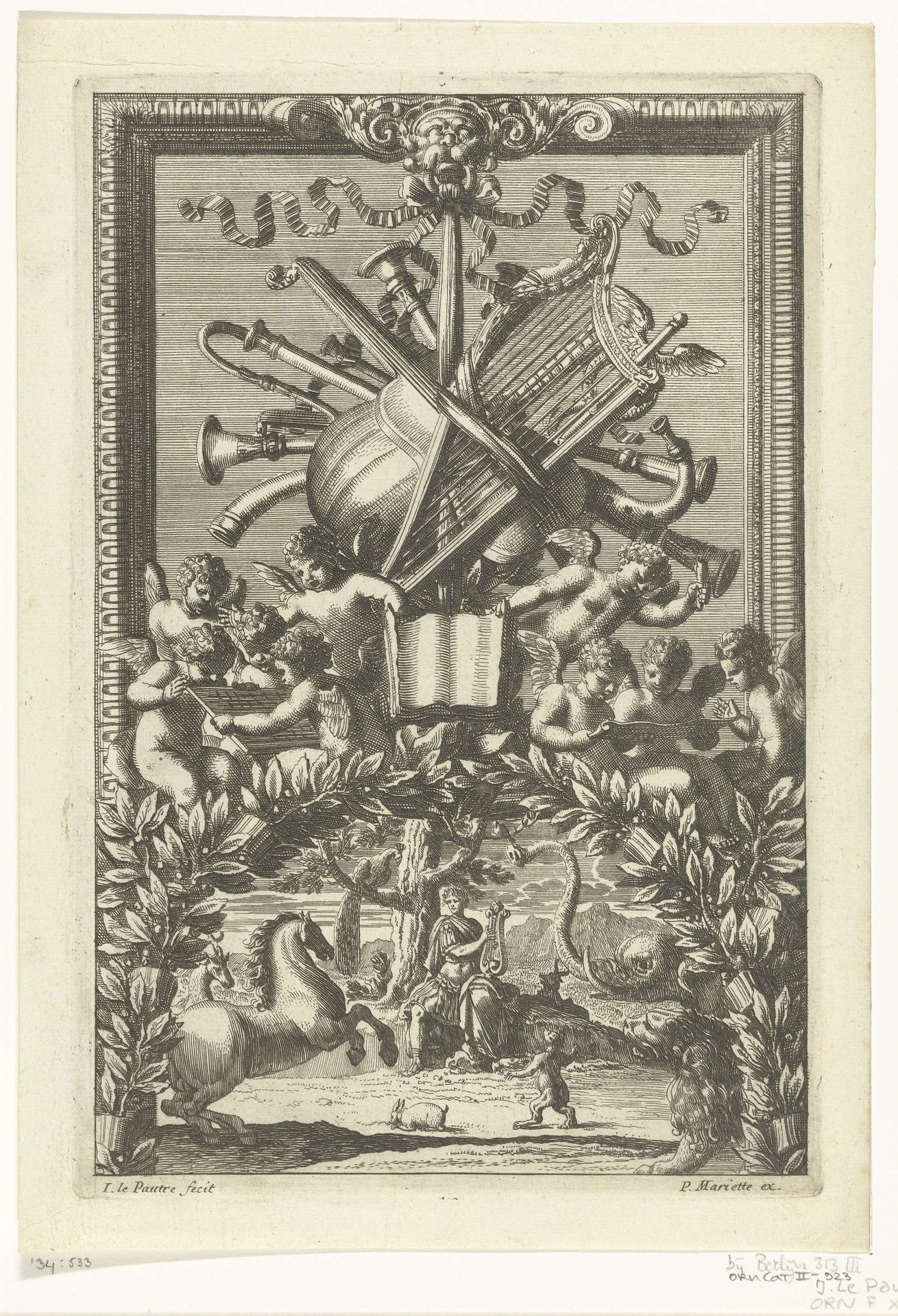 Trofee van muziekinstrumenten aan lint by Anonymous