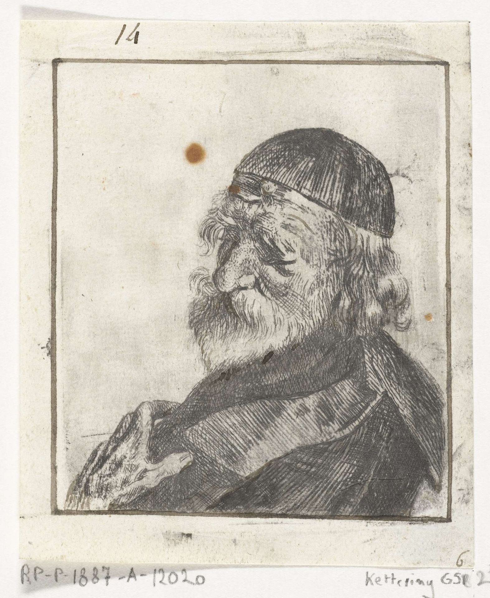 Portret van een oude man by Gerard ter (I) Borch