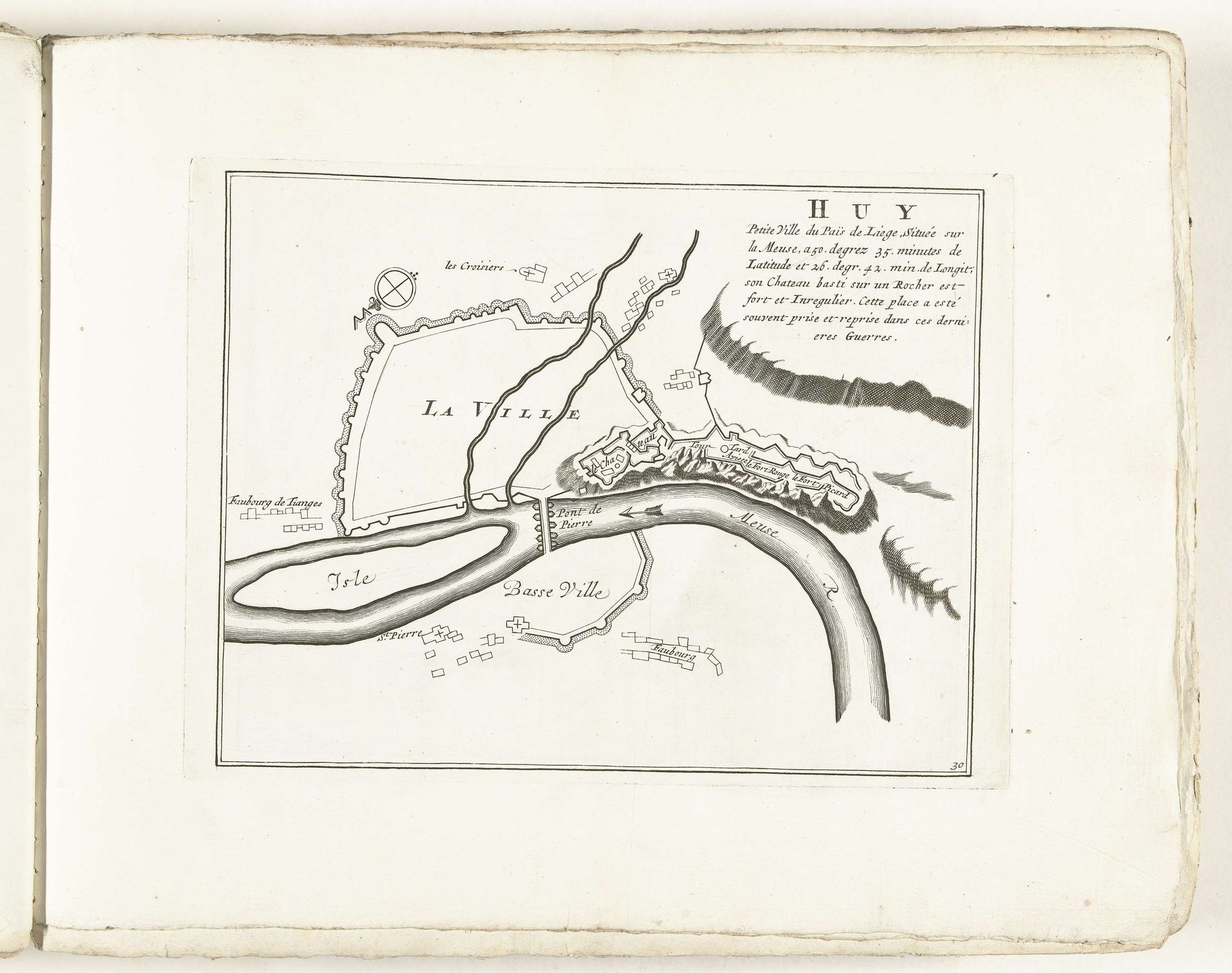 Plattegrond van Huy, ca. 1702 by Anonymous