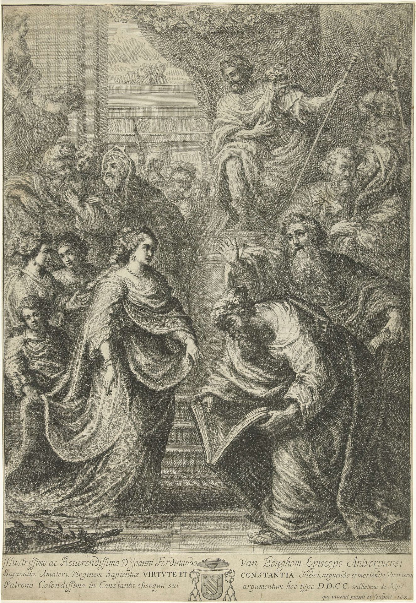 Heilige Catharina voor de rechters by Willem de Ryck