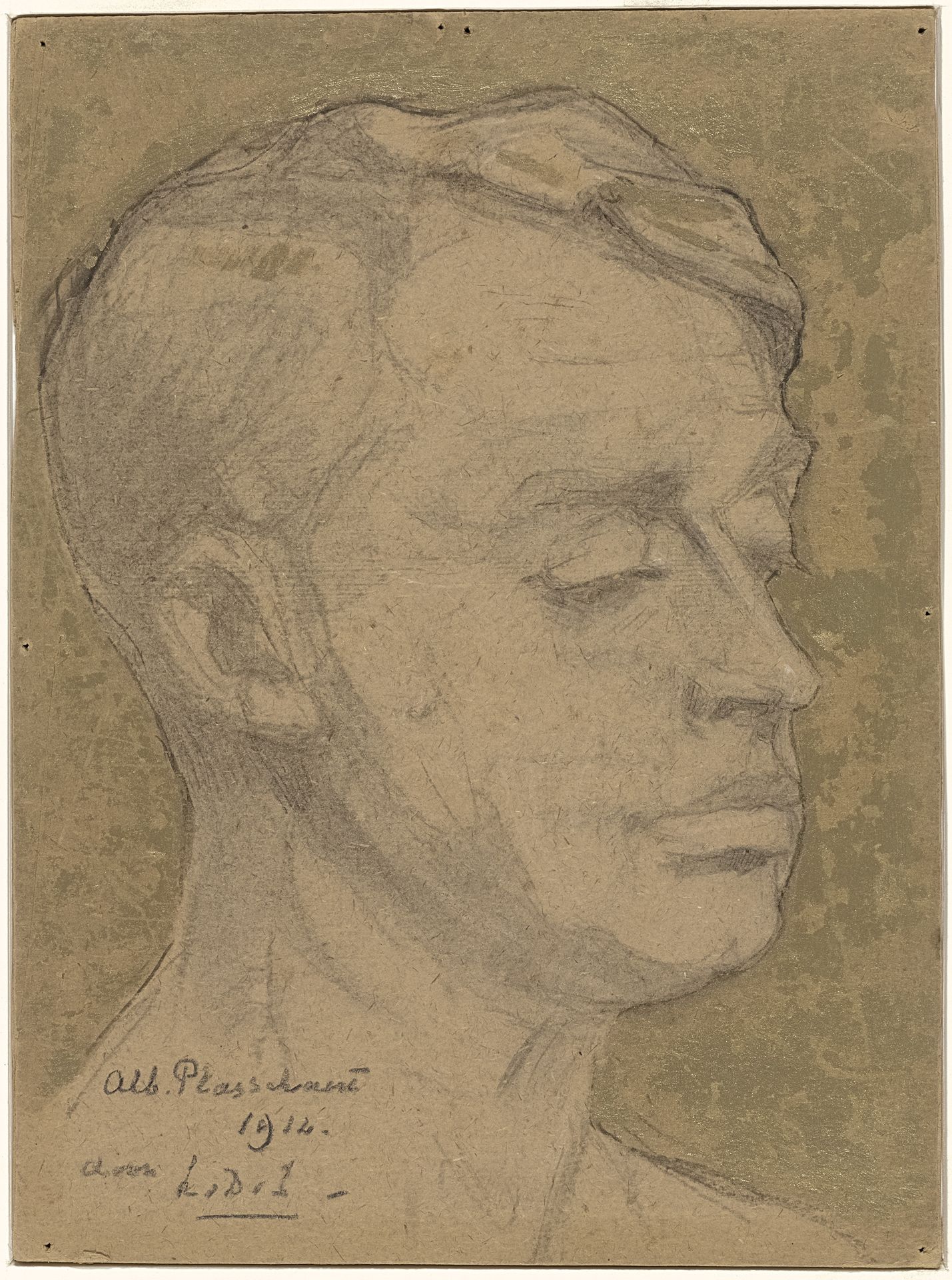 Portret van Albert Plasschaert by Lucie van Dam van Isselt