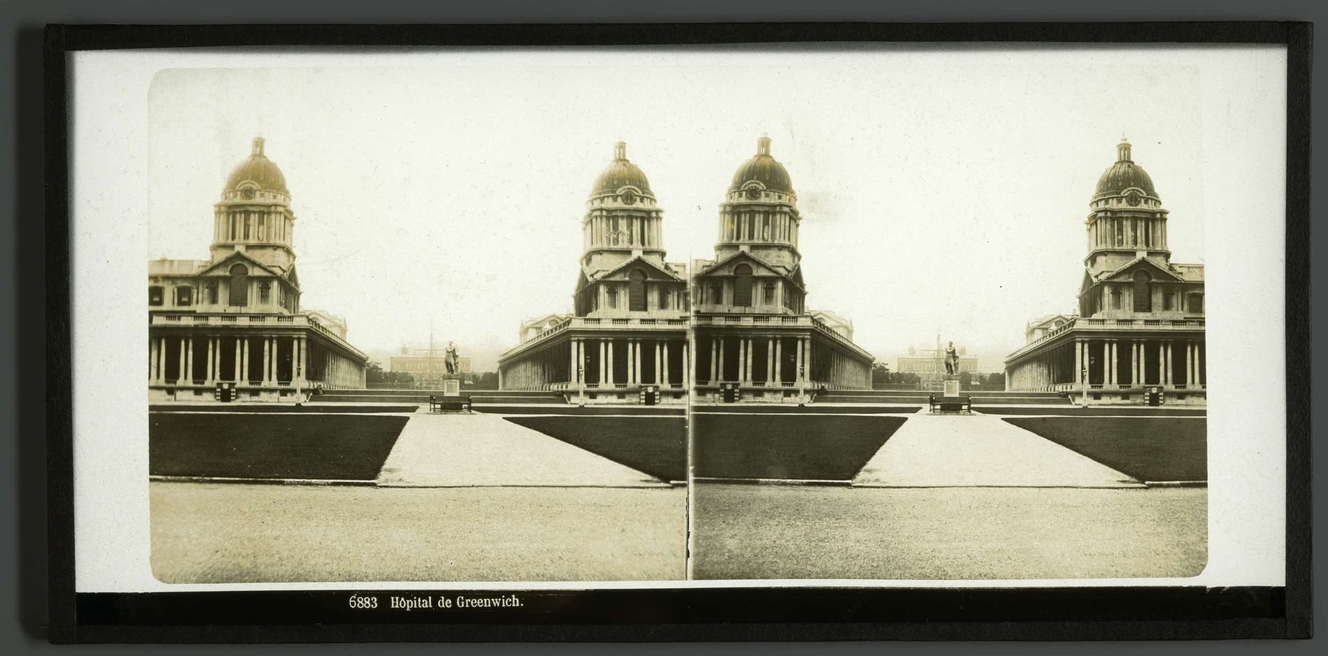 Gezicht op het ziekenhuis van Greenwich, Engeland by Ferrier Père-Fils et Soulier