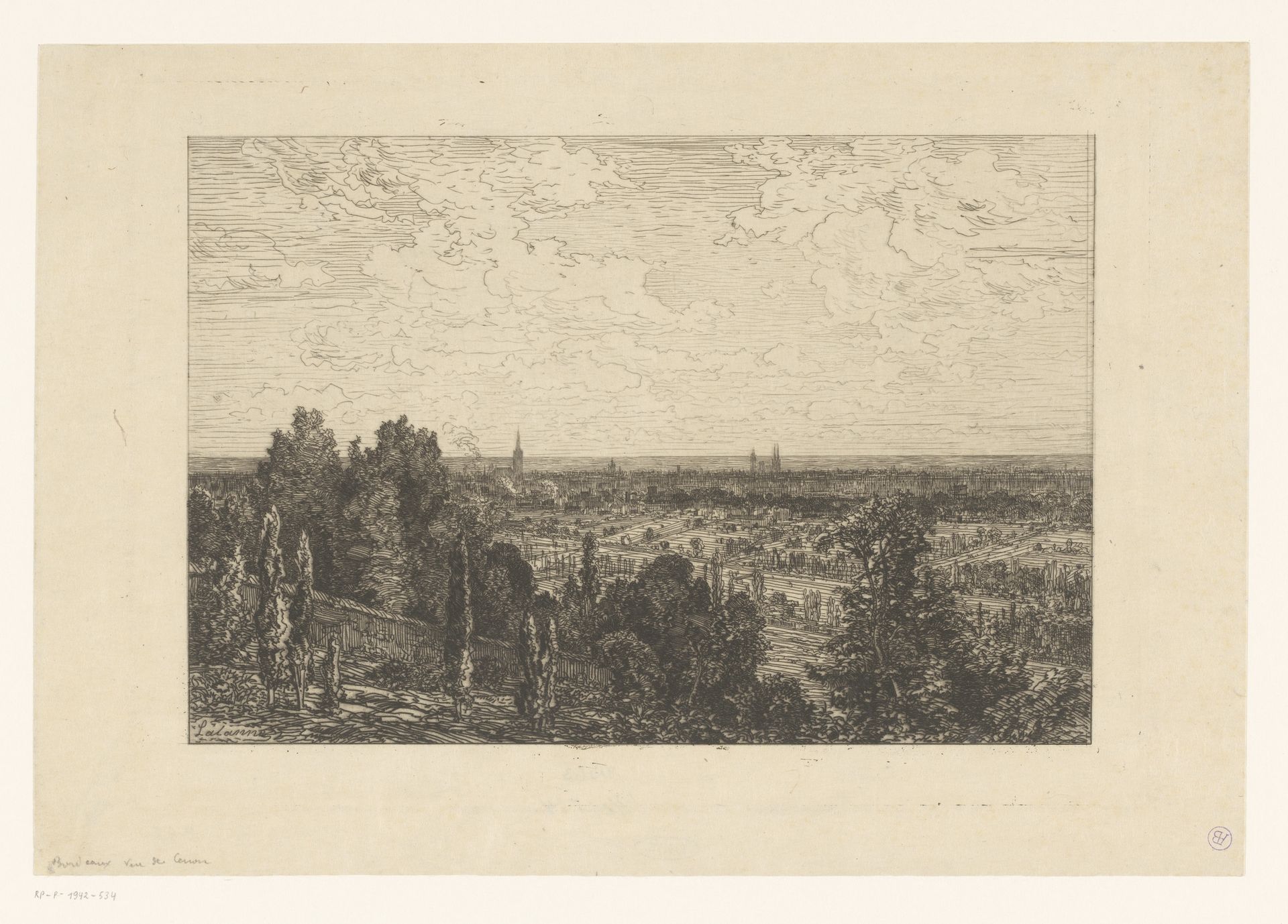 Gezicht op Cenon by Maxime Lalanne
