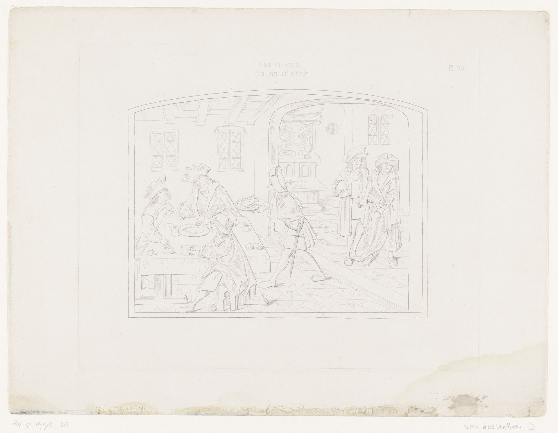 Kostuums by David van der (1804-1879) Kellen