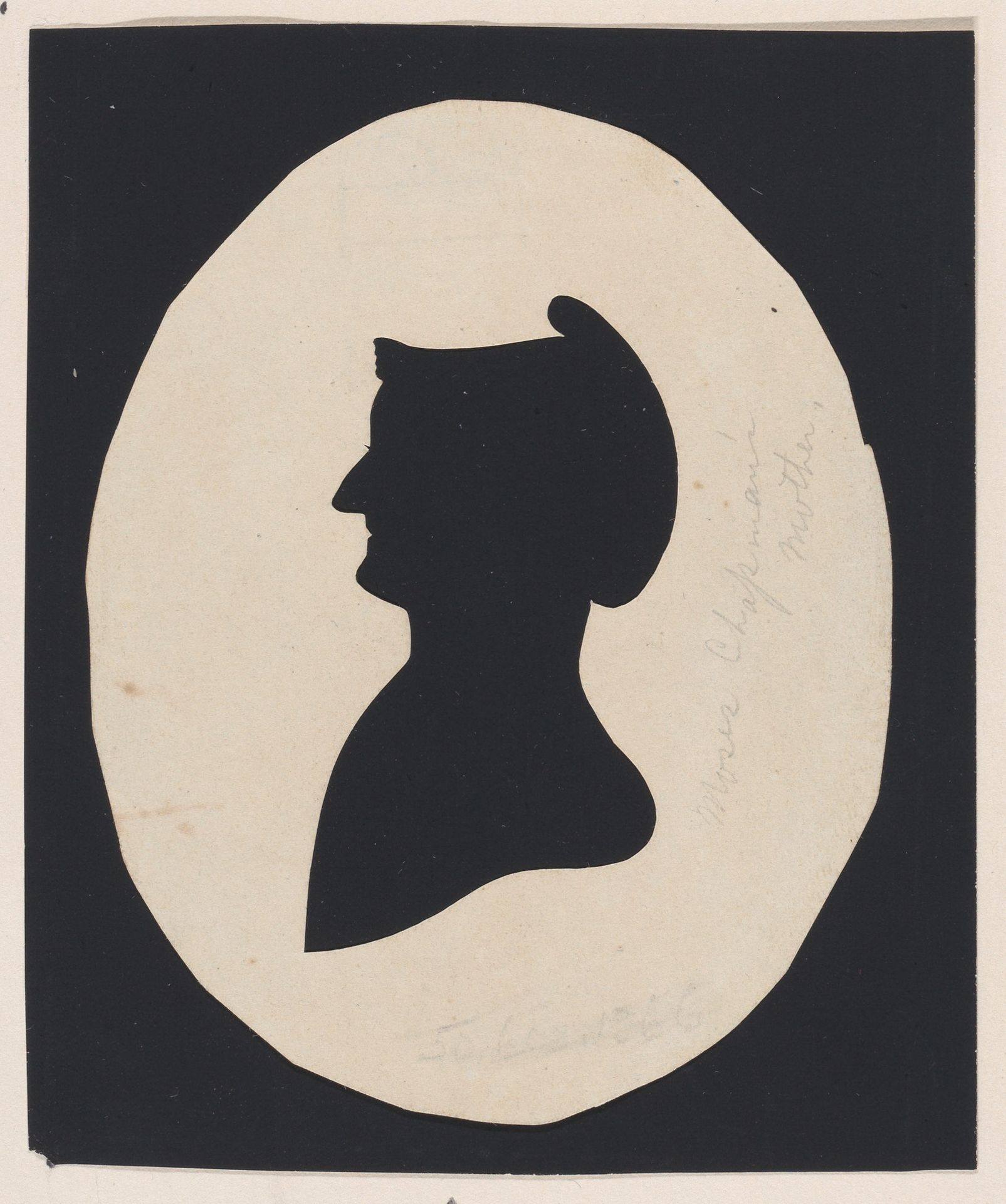 Silhouette of Mrs. Chapman, mother of the artist by Moses Chapman