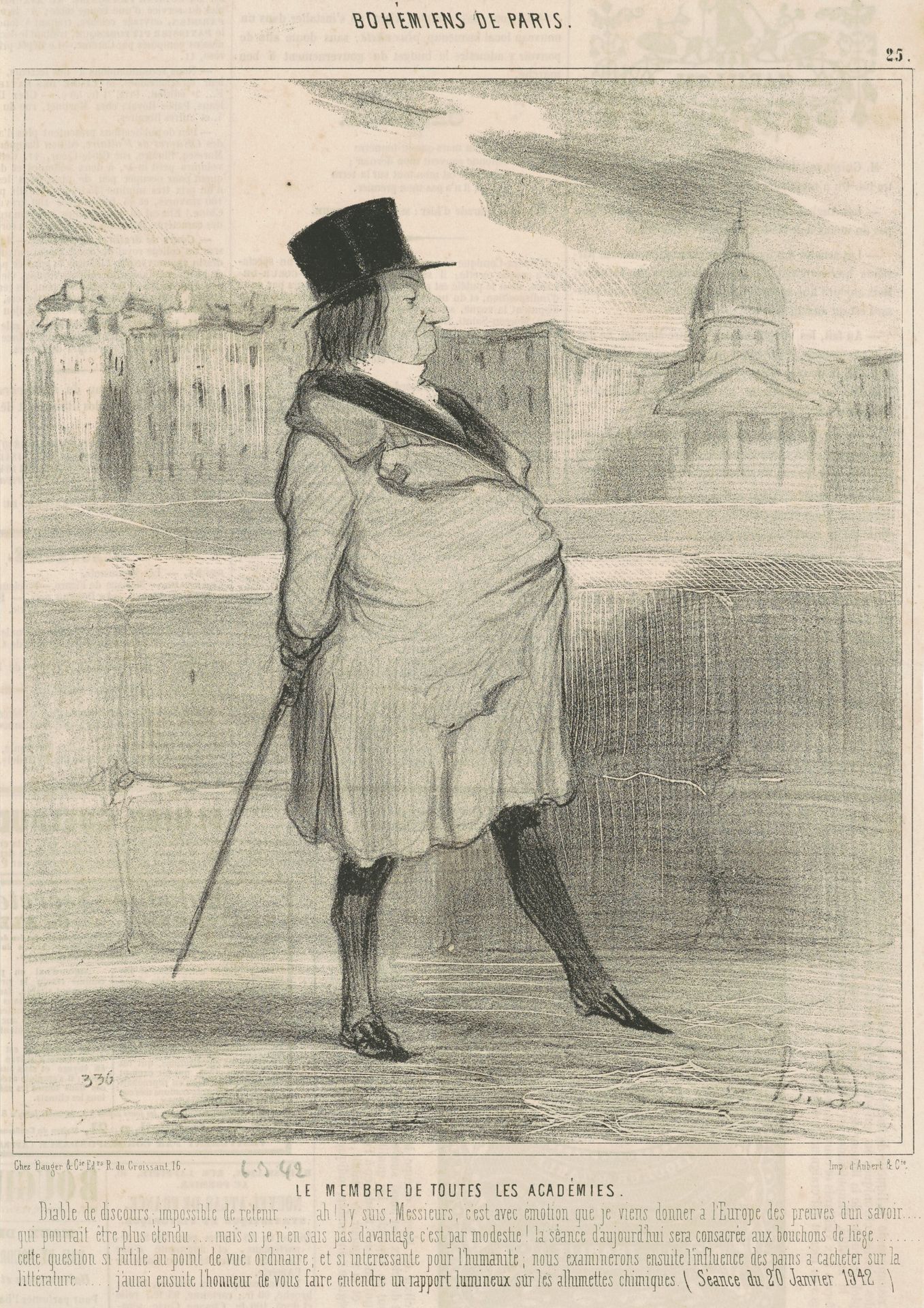 Le membre de toutes les académies by Honoré Daumier