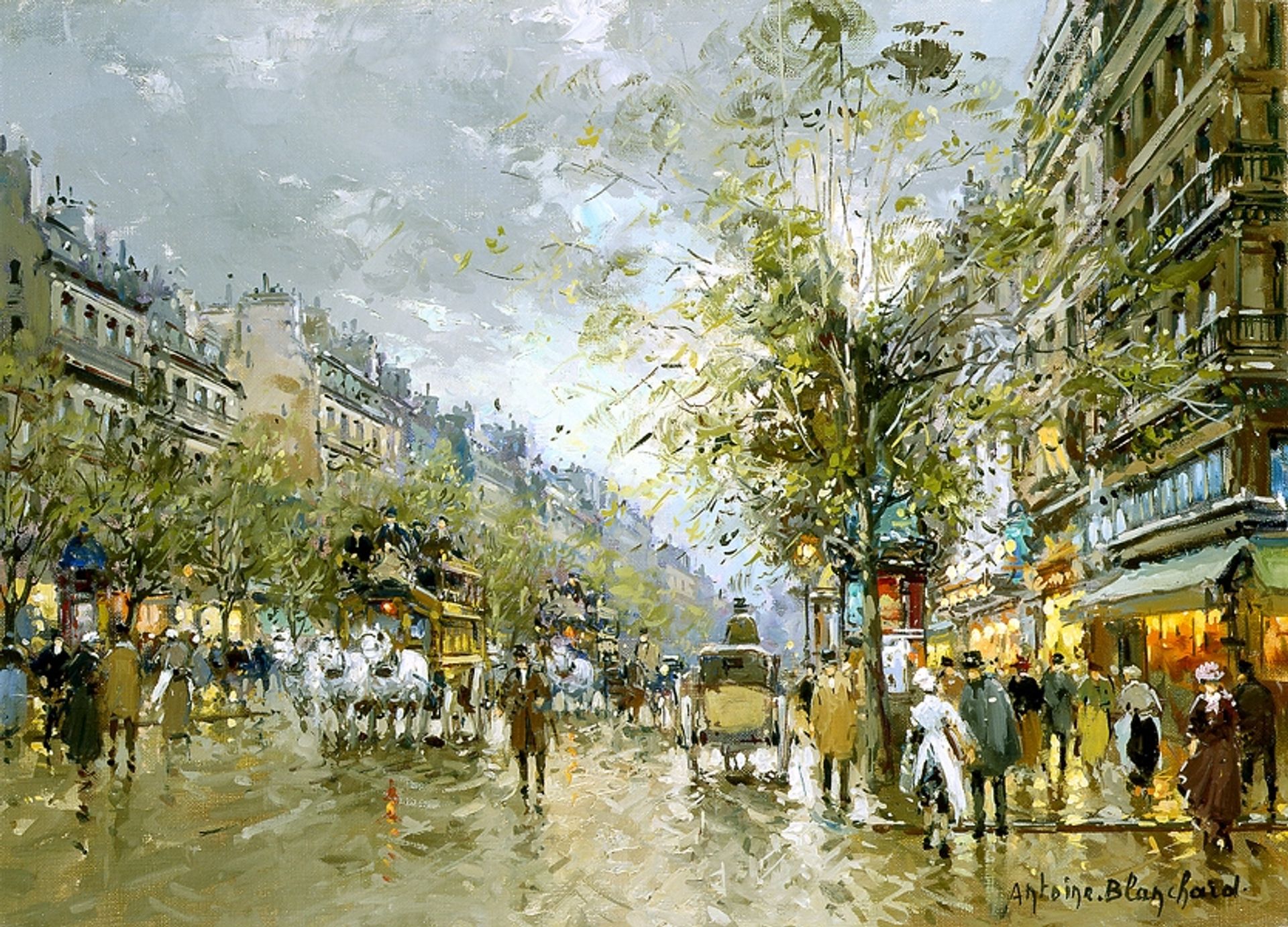 Boulevard des Capucines by Antoine Blanchard
