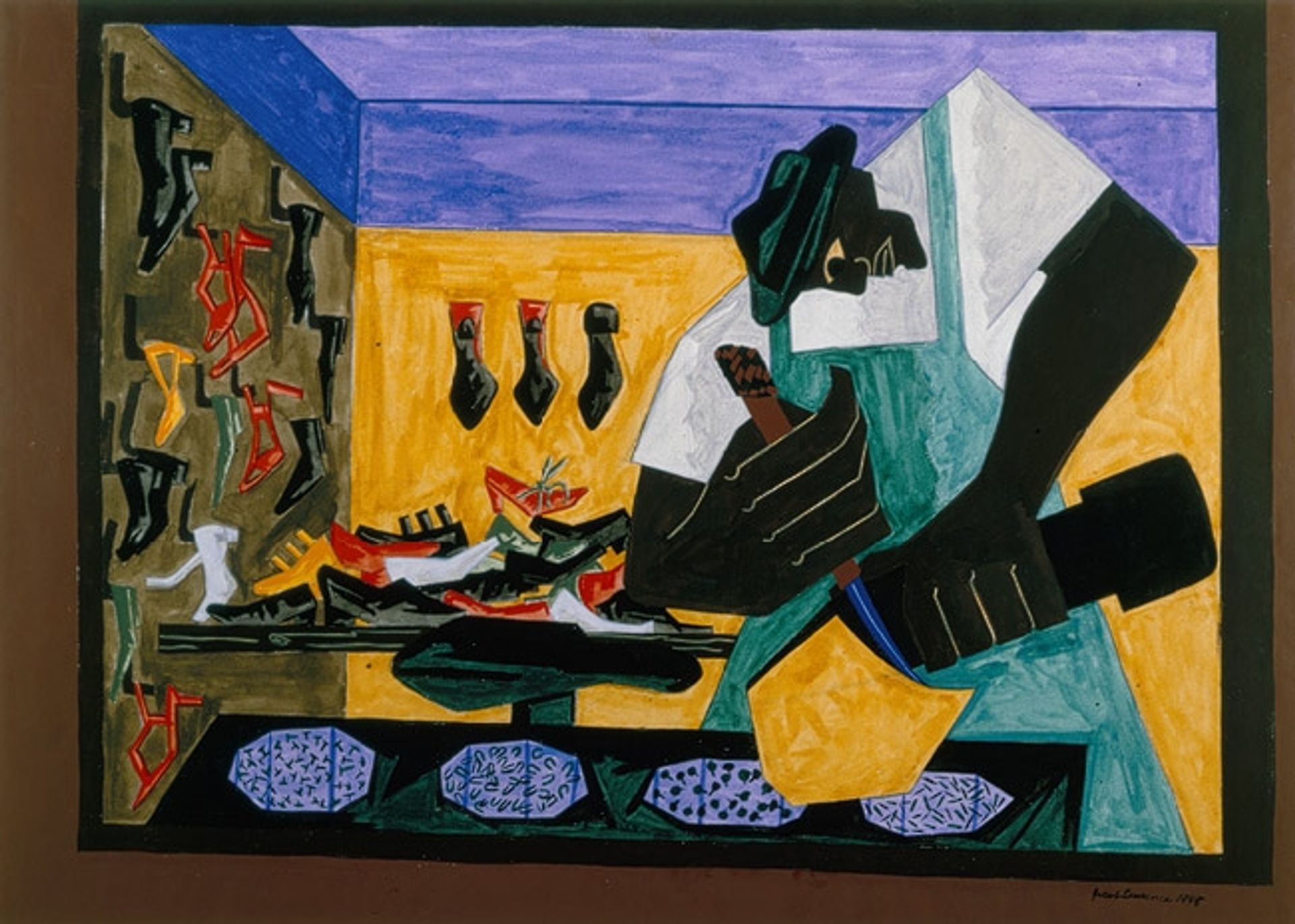 The Shoemaker by Jacob Lawrence