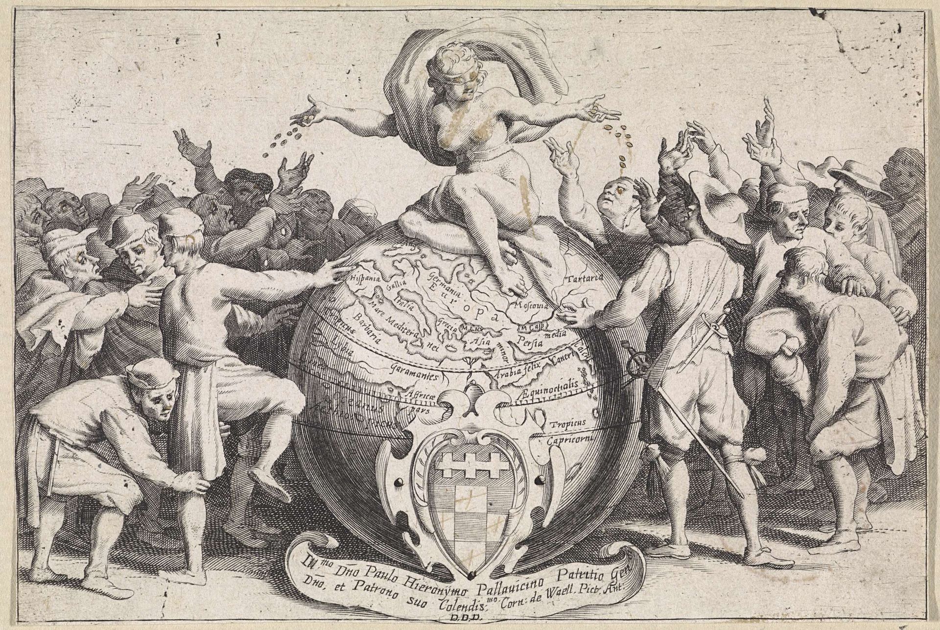 Geblinddoekte Fortuna deelt munten uit by Anonymous