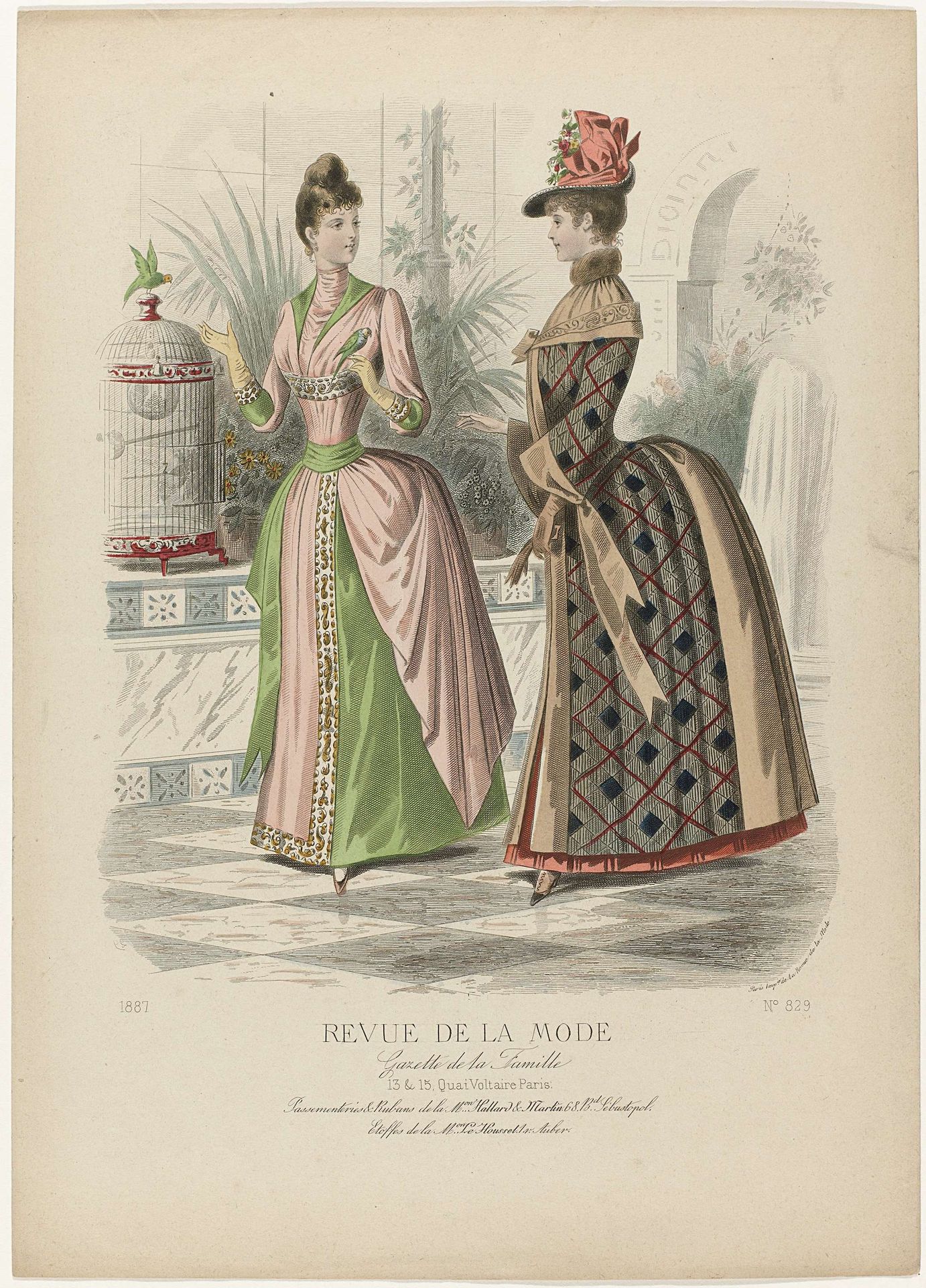 Revue de la Mode, Gazette de la Famille, 20 novembre 1887, 16e Année, No. 829: Passementeries & Rubans (...) by Anonymous
