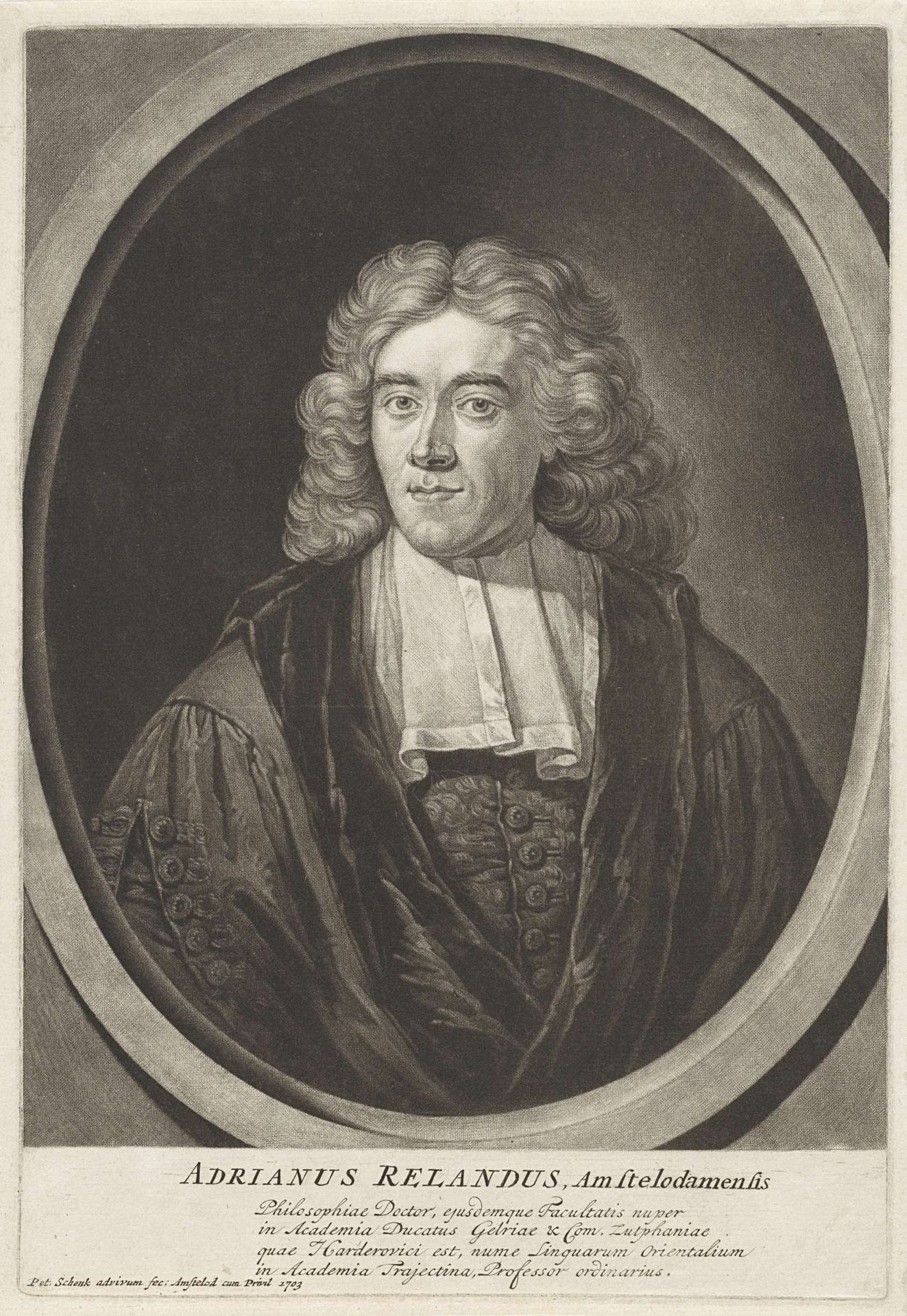 Portret van Adriaan Reland by Pieter Schenk