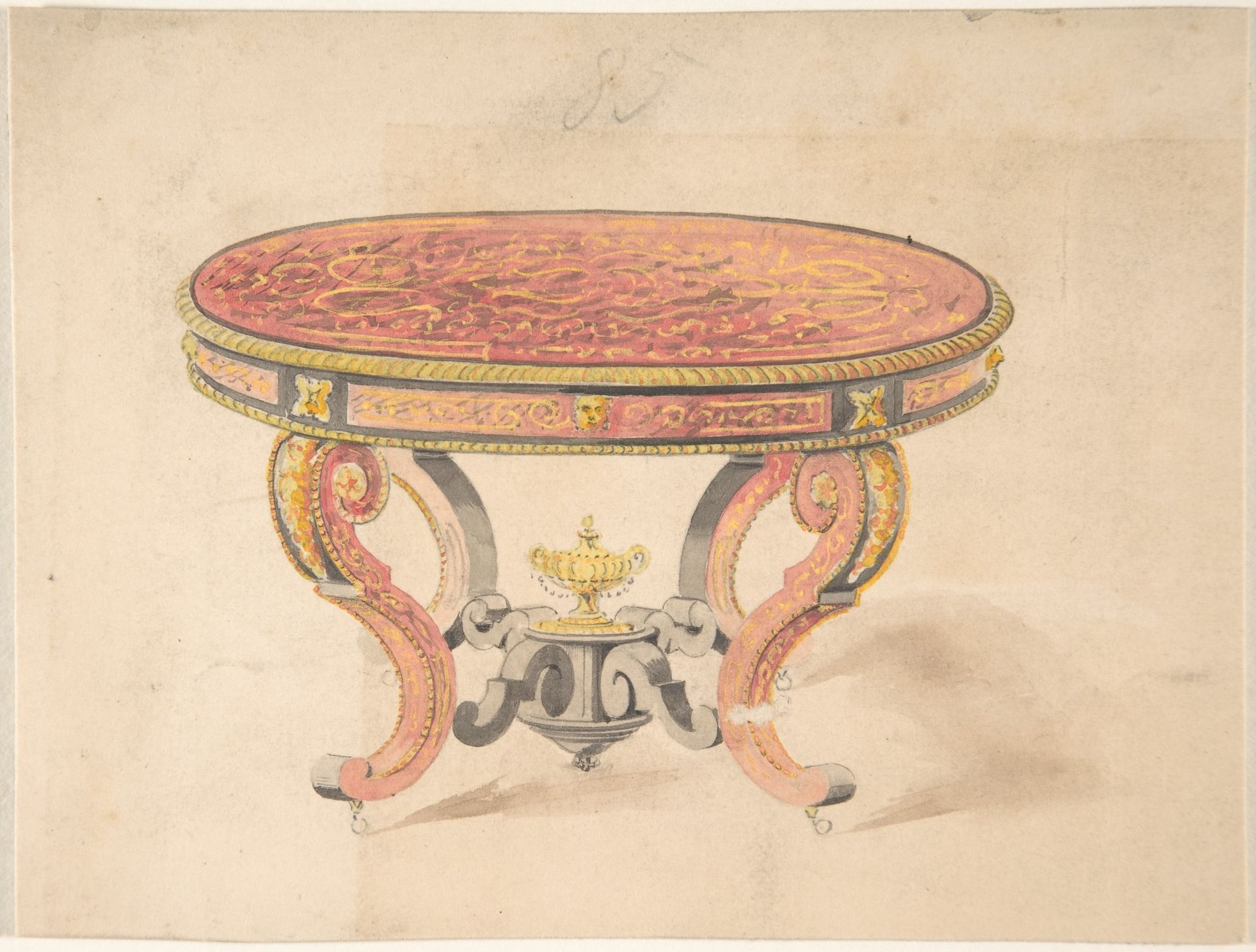 Design for a Round Renaissance Style Table by Anonymous