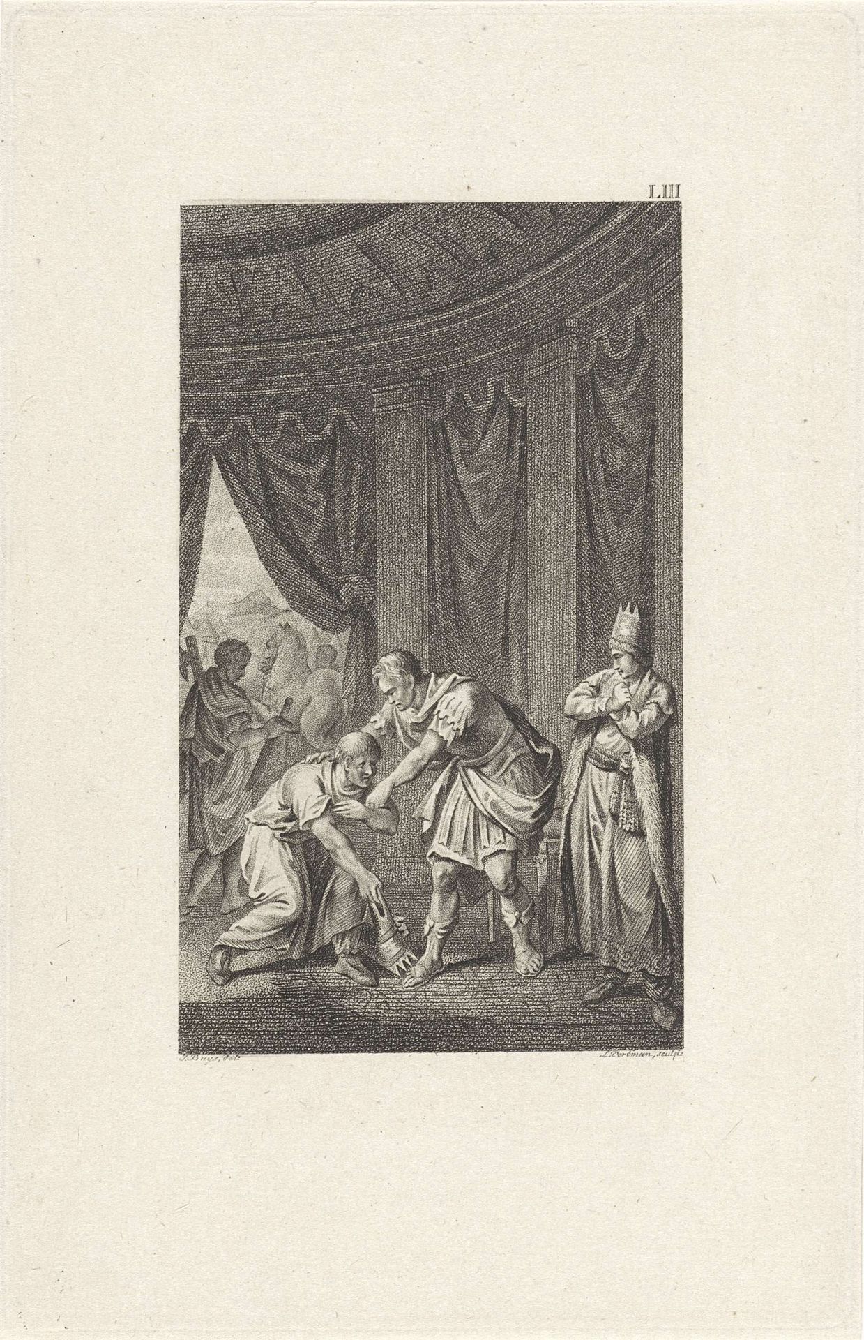 Tigranes geeft zich over by Ludwig Gottlieb Portman
