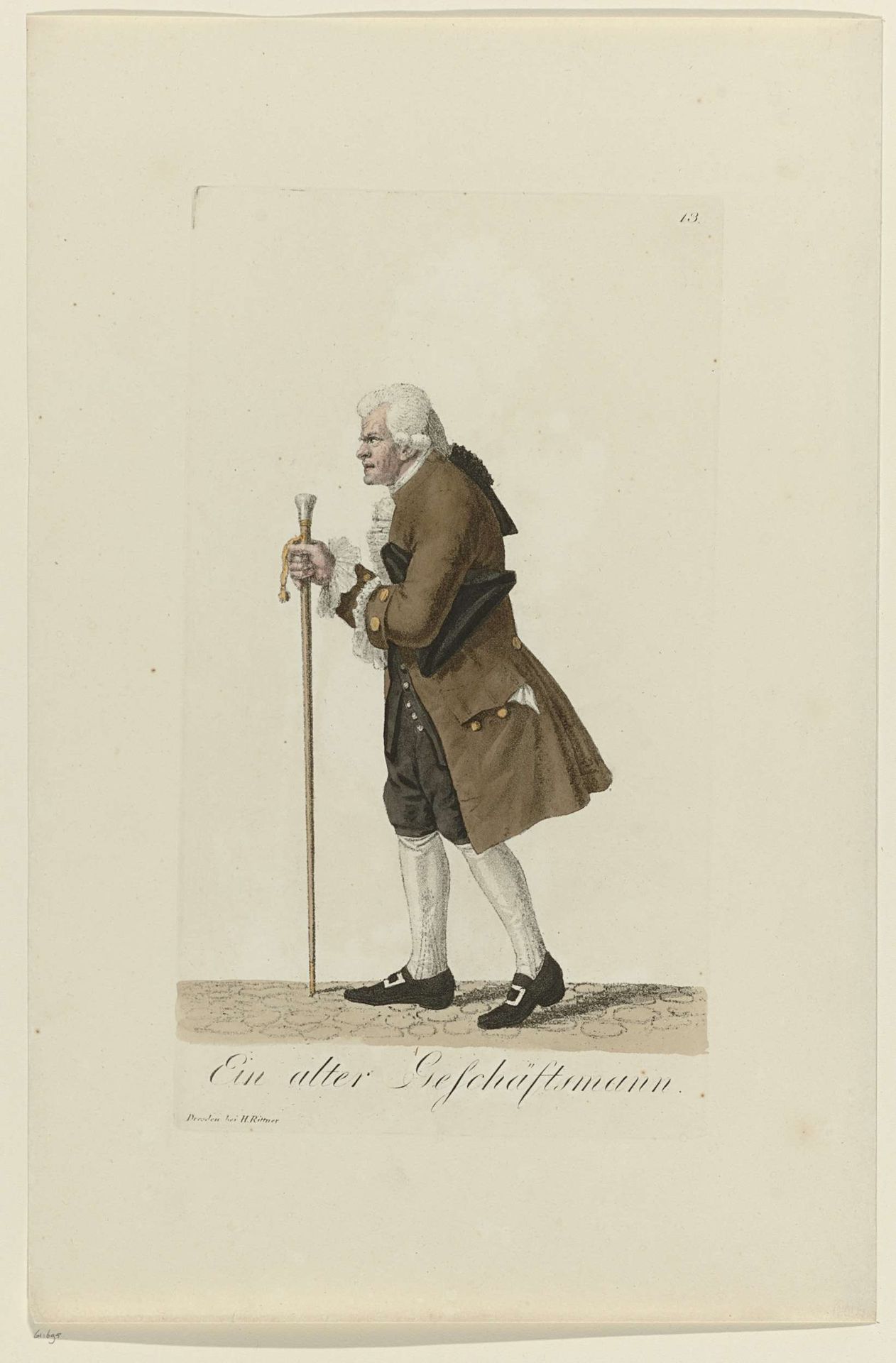 Kostuum van een oude koopman by Samuel Gränicher