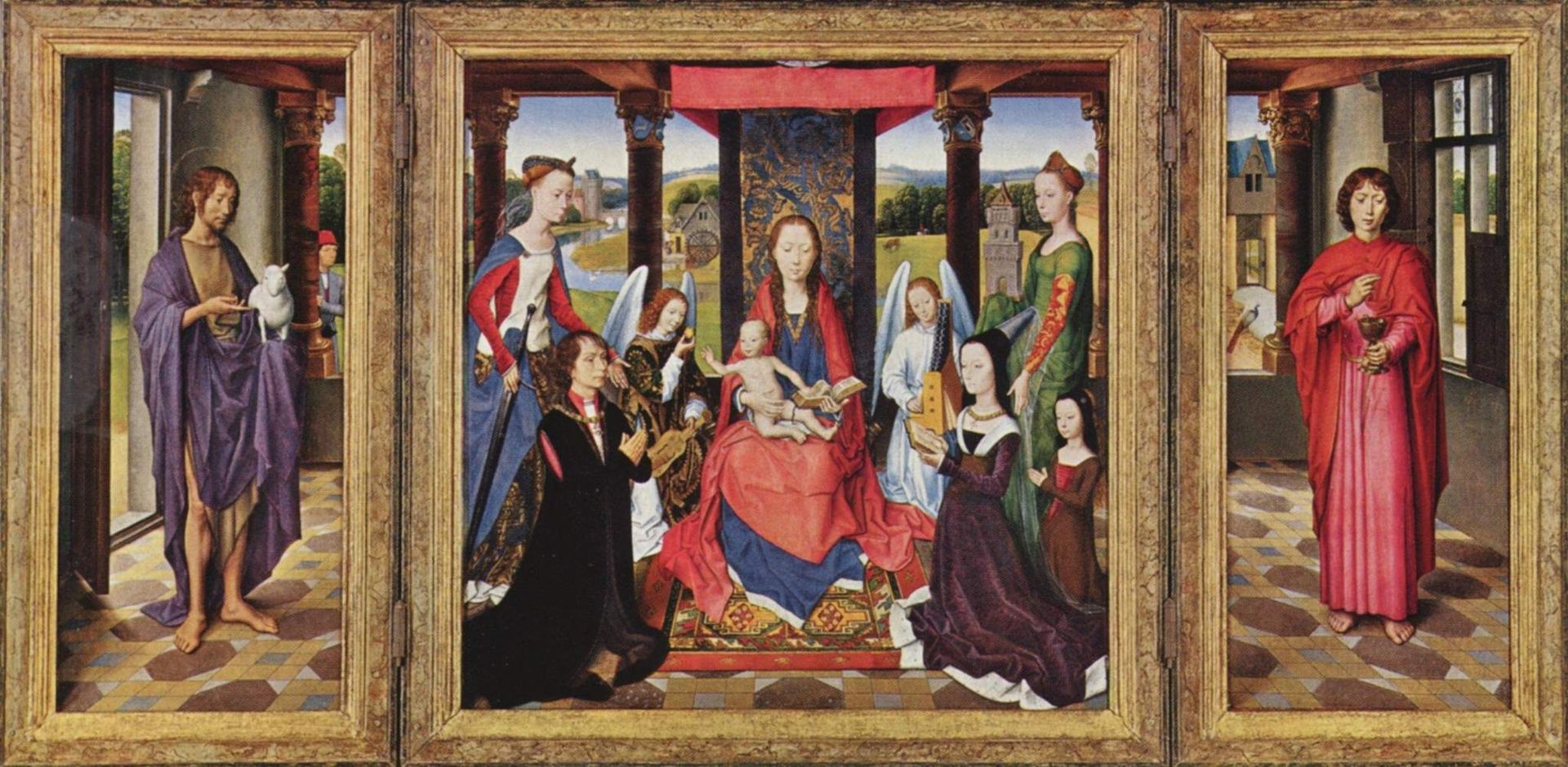 The Virgin and Child with Saints and Donors (The Donne Triptych) by Hans Memling