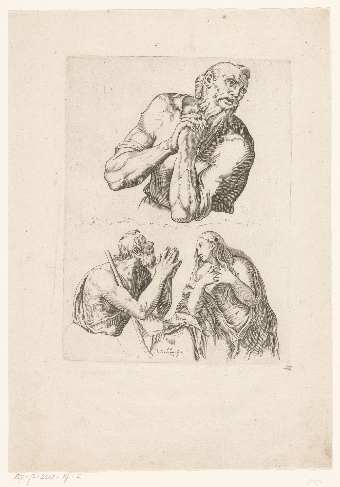 Compositie met smekende figuren by Jean Dubrayet