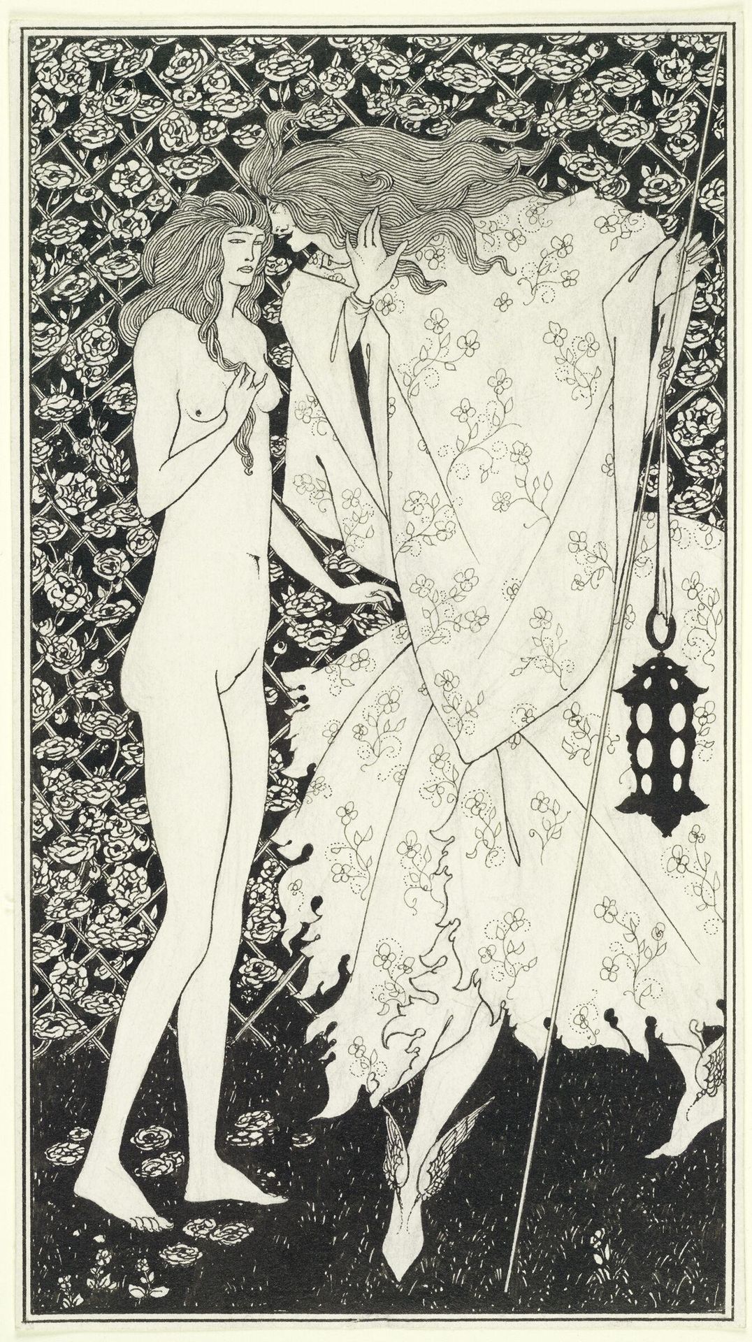 The Mysterious Rose Garden by Aubrey Vincent Beardsley